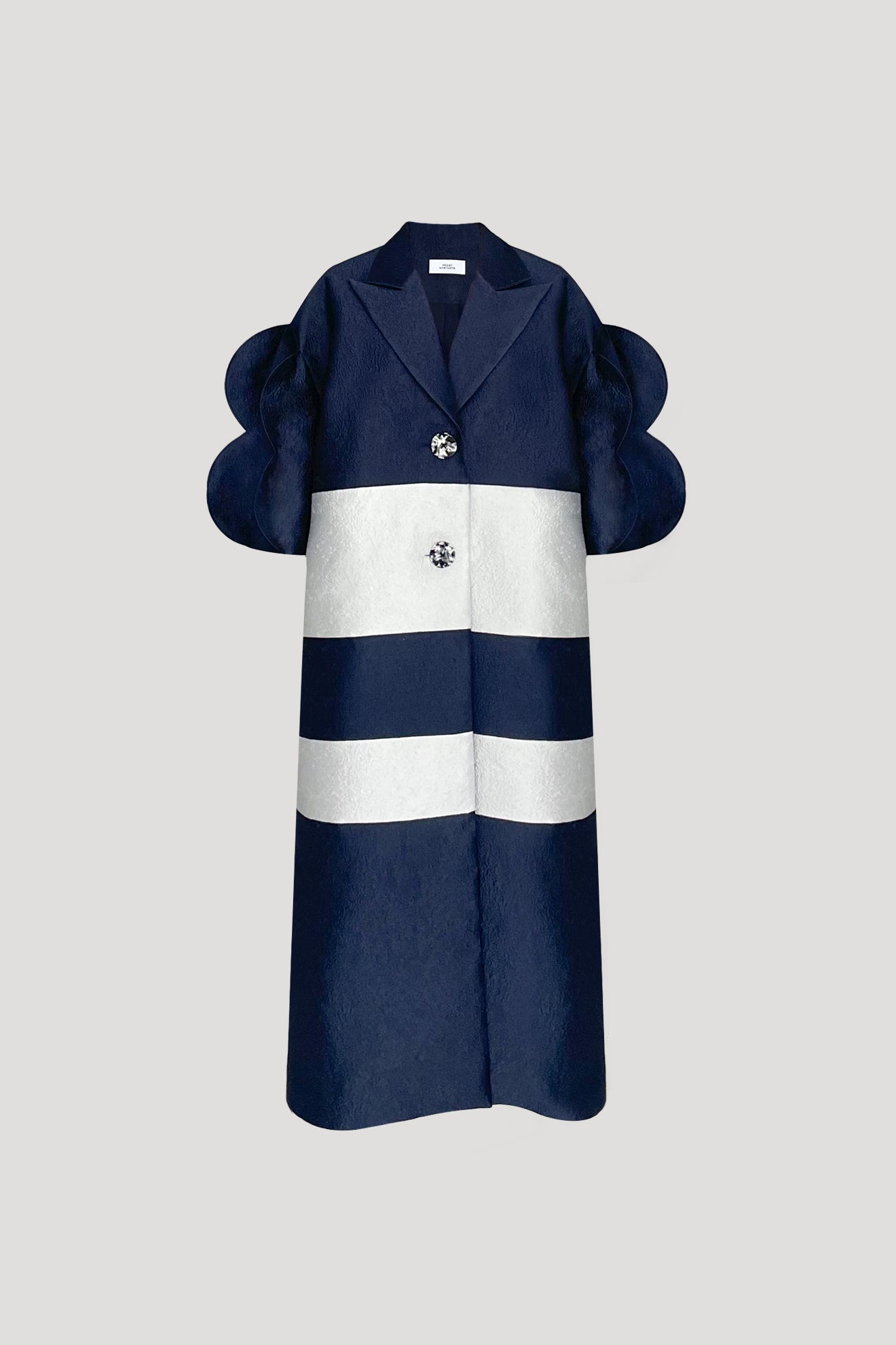 ANDROCONIA Coat in Dark Blue/White