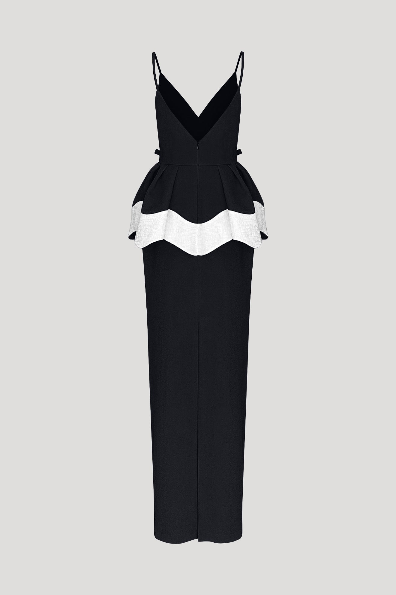 ATTITUDE Gown in Dark Blue/Crinkled White