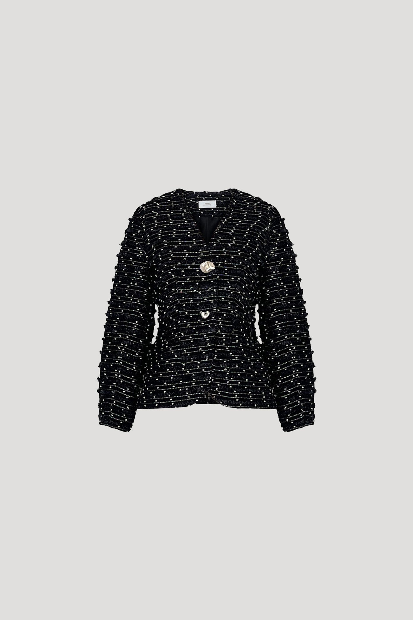 AWABI Jacket in Black Tweed