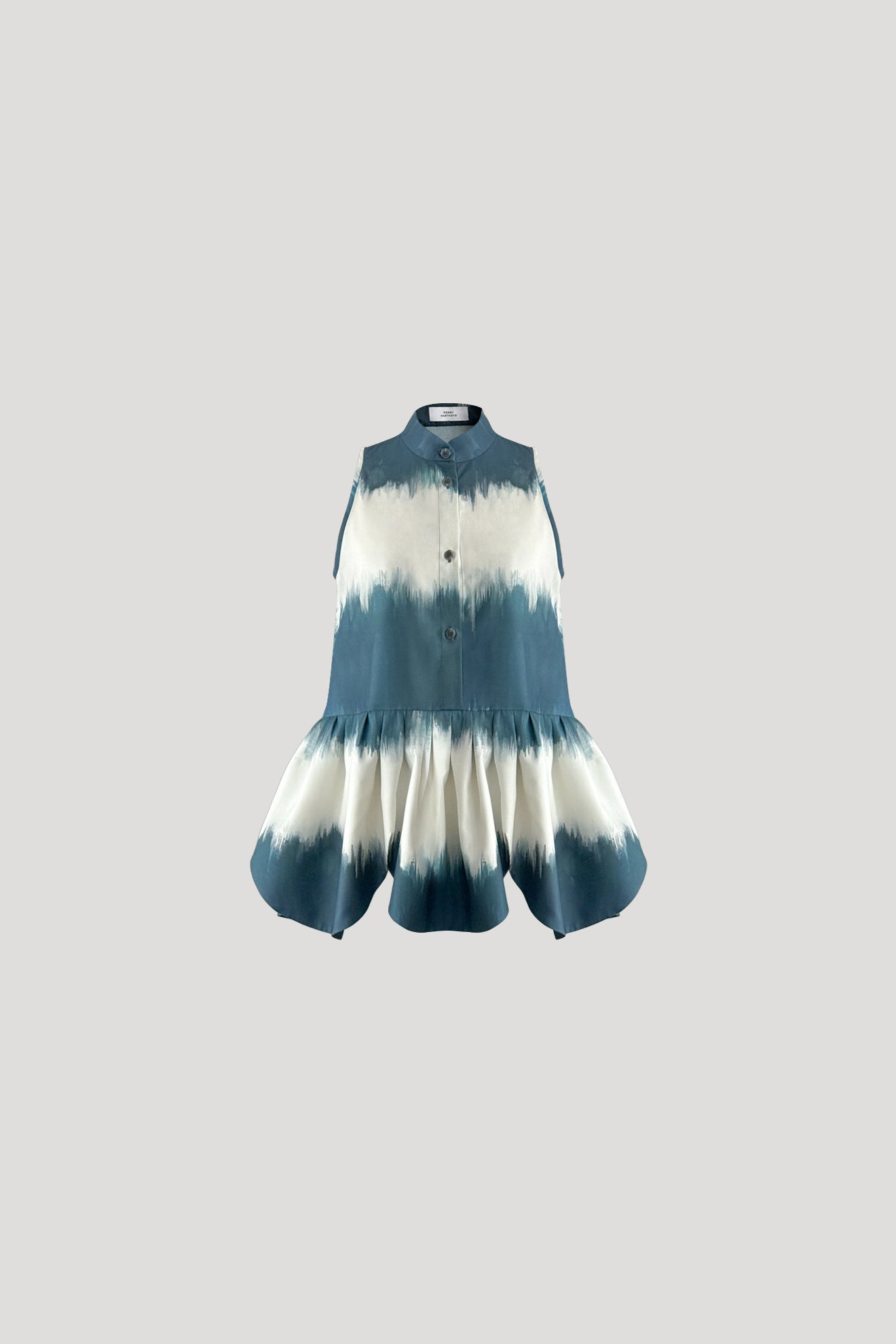 AXEL Top in Teal Minuet Print