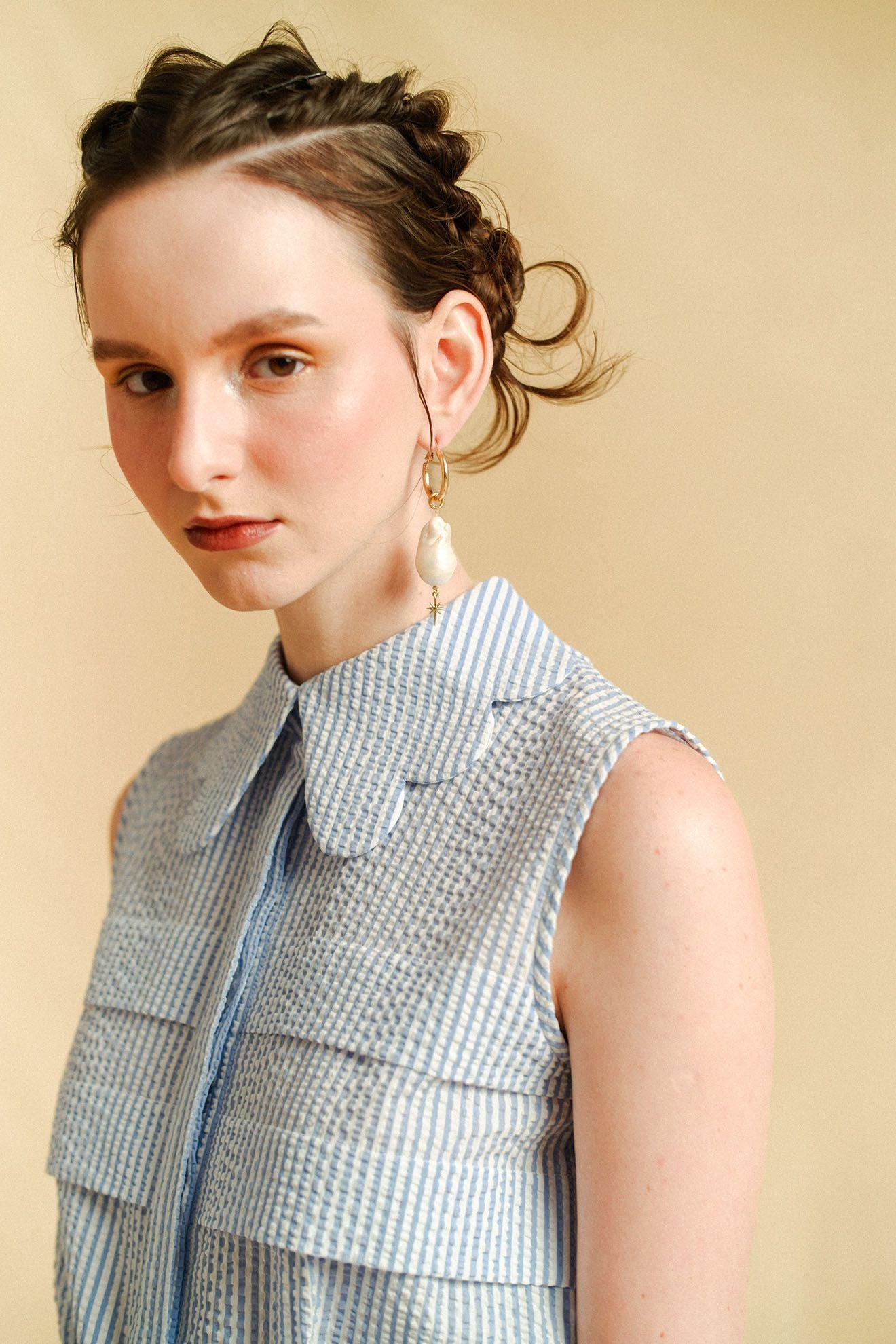 SAUT Top in Blue Stripes