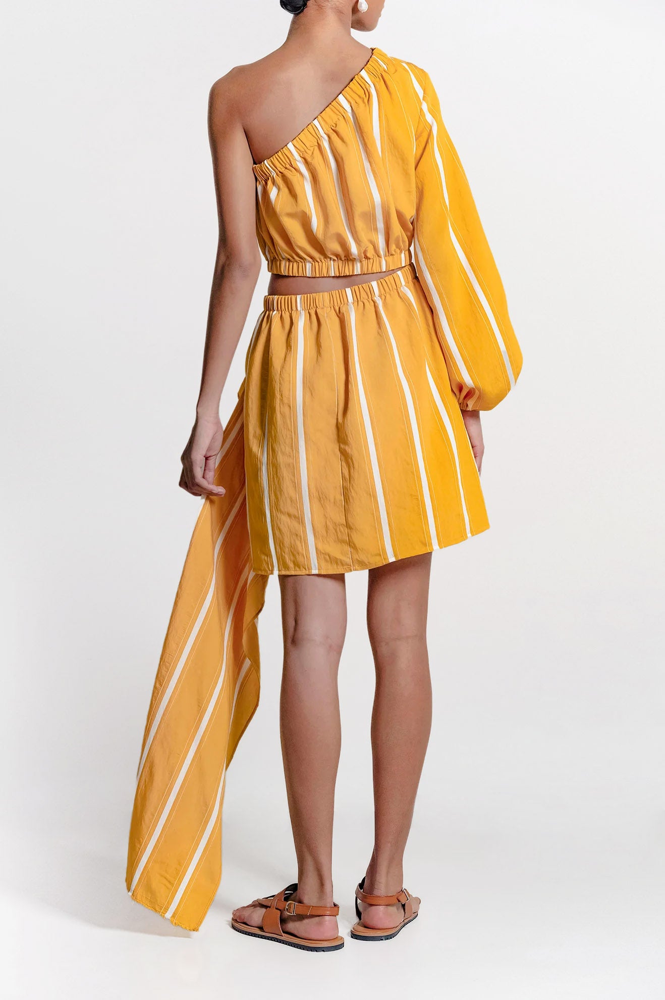 ARIAS Dress in Yellow Stripes