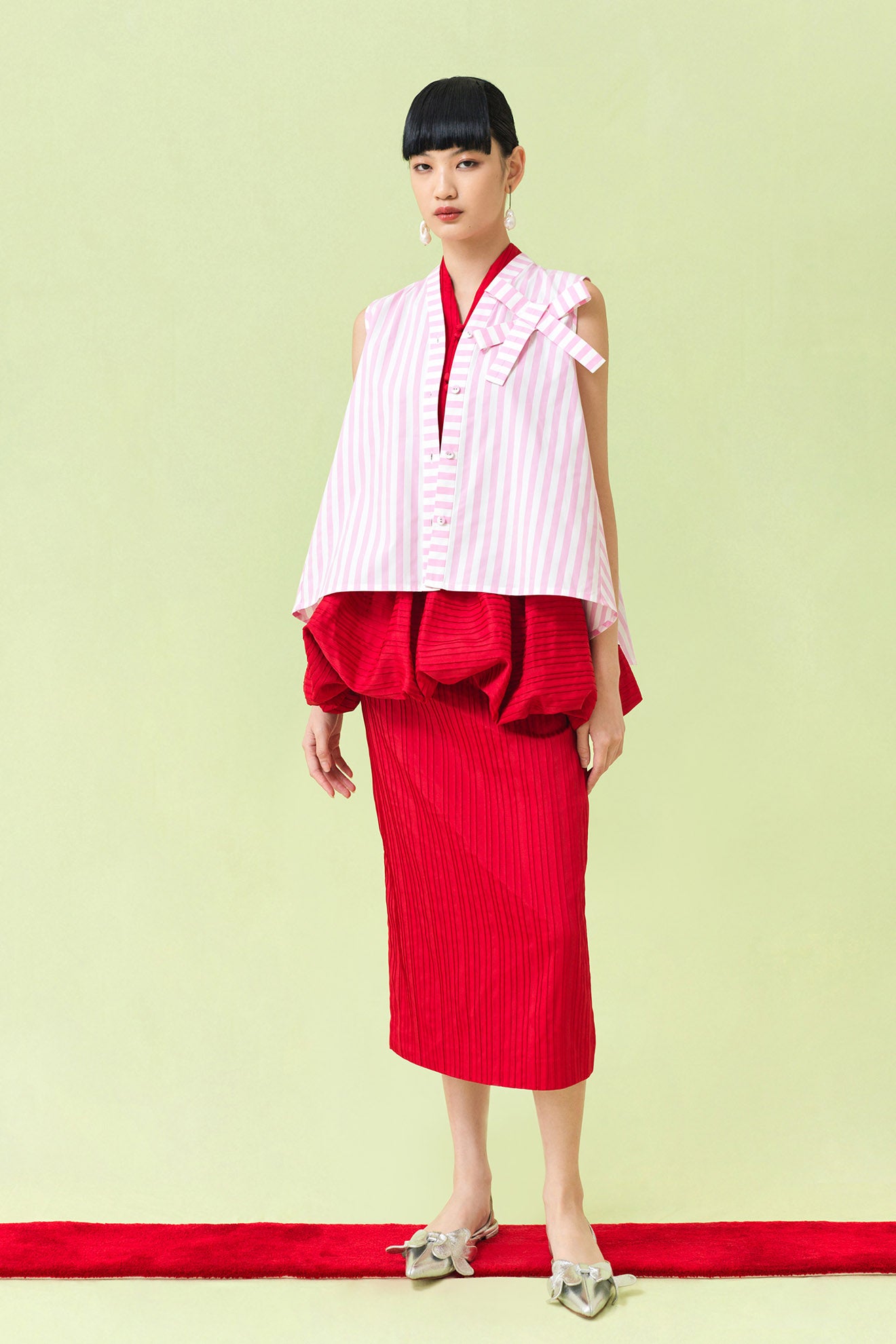 BARA Top in Pink Stripes