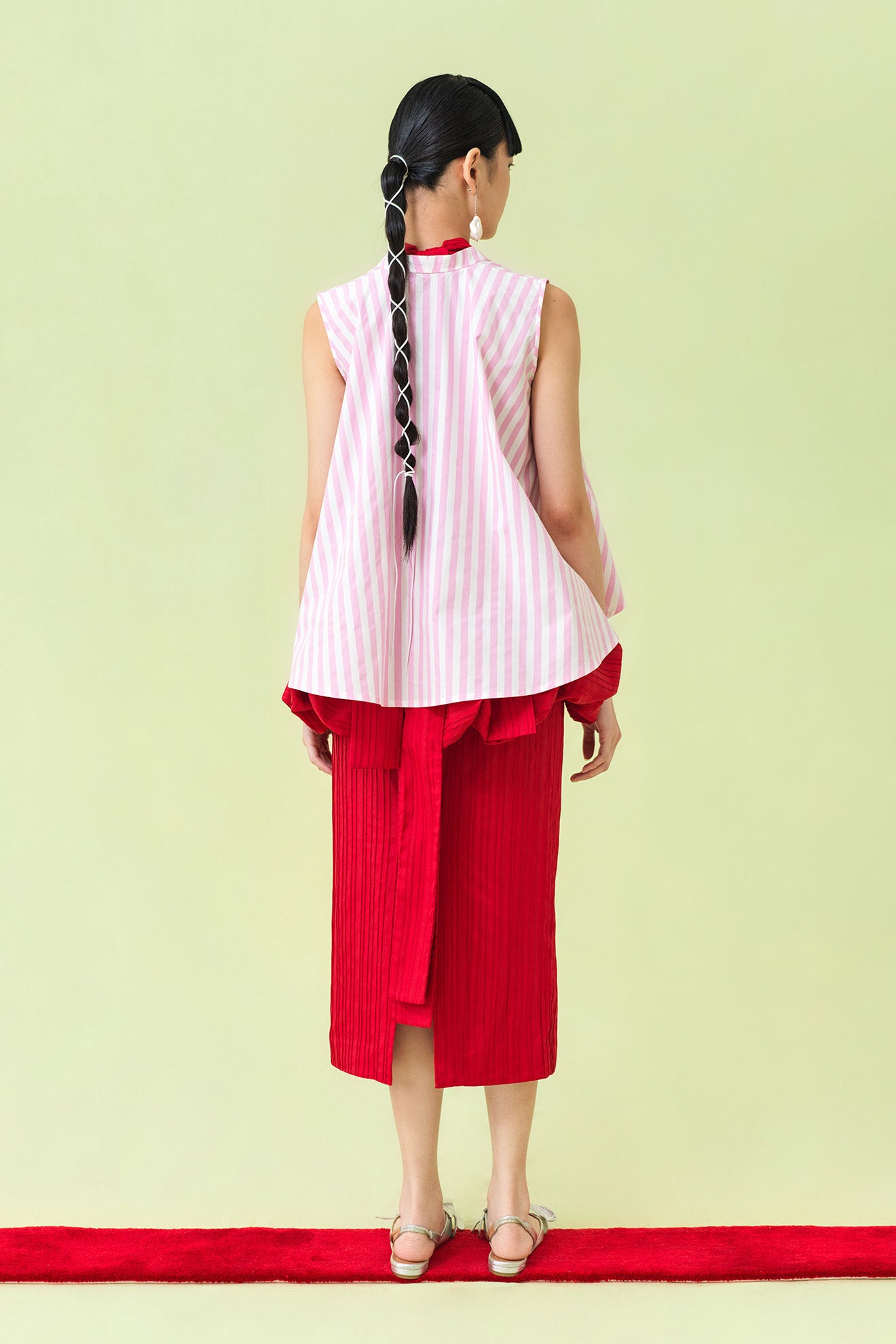 BARA Top in Pink Stripes