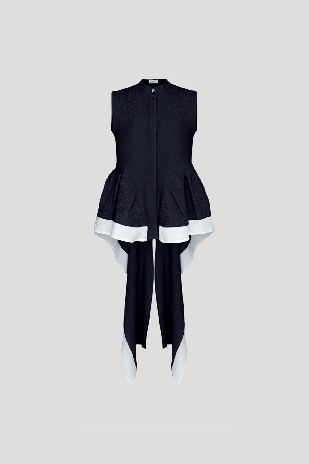 BARRE Top in Dark Blue/White