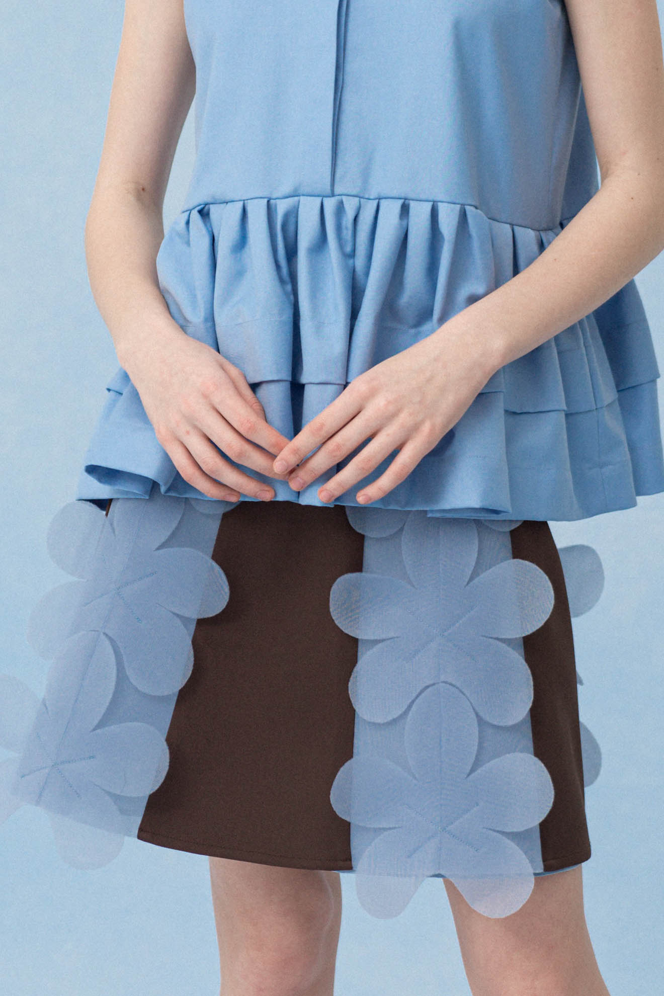 BASAL Skirt in Walnut Brown/Ash Blue