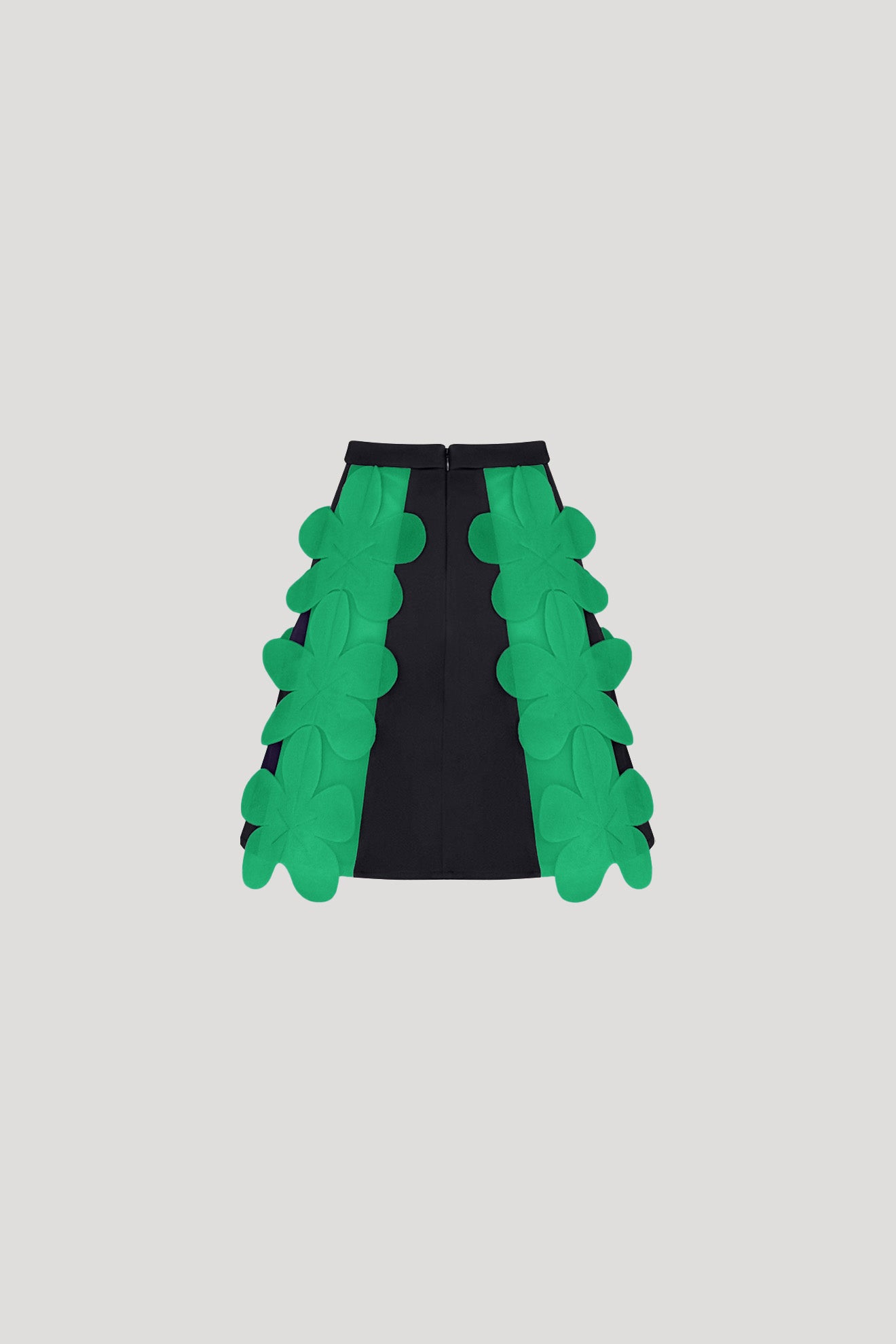 BASAL Skirt in Dark Blue/Neon Green