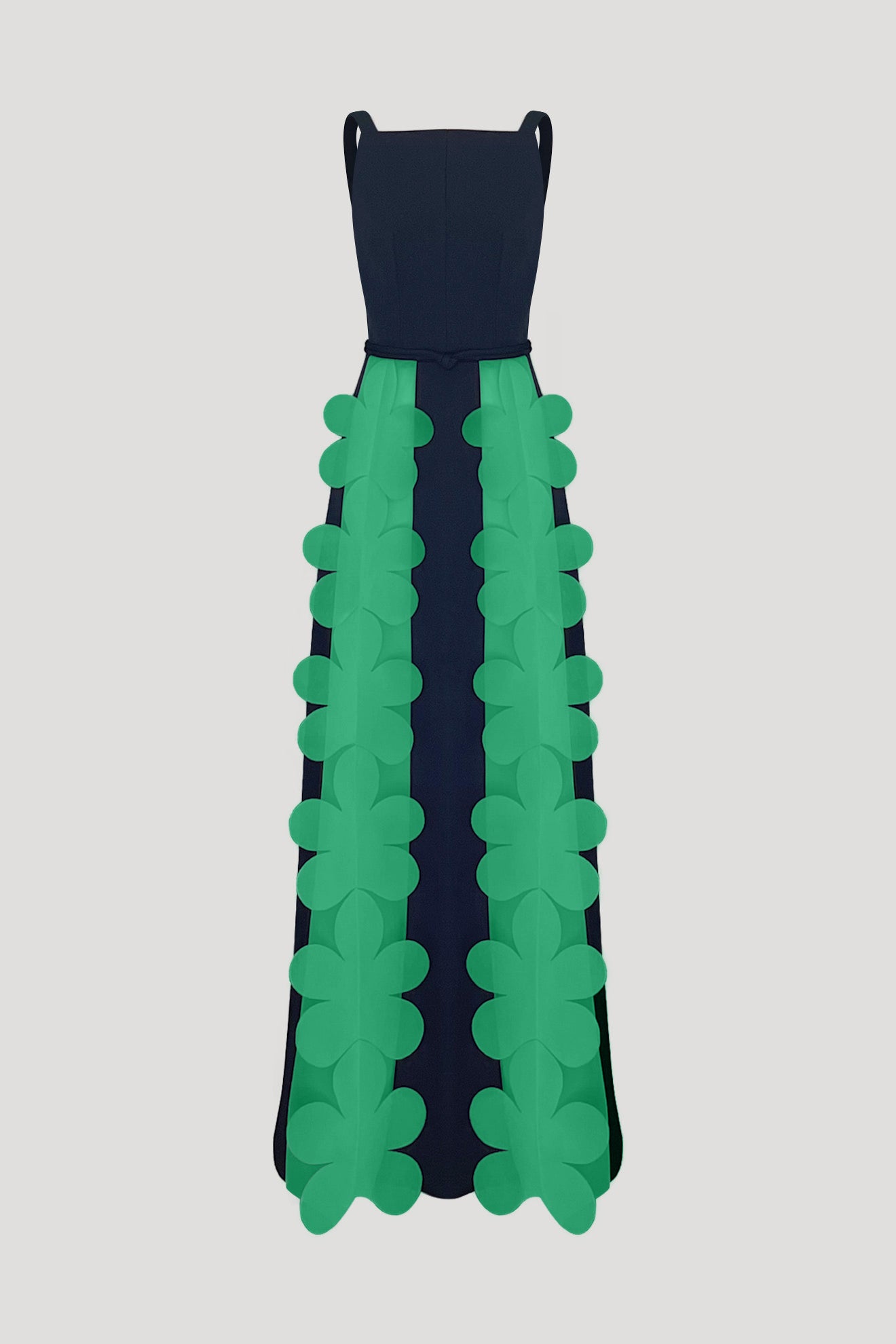 BASITARSUS Gown in Dark Blue/Neon Green