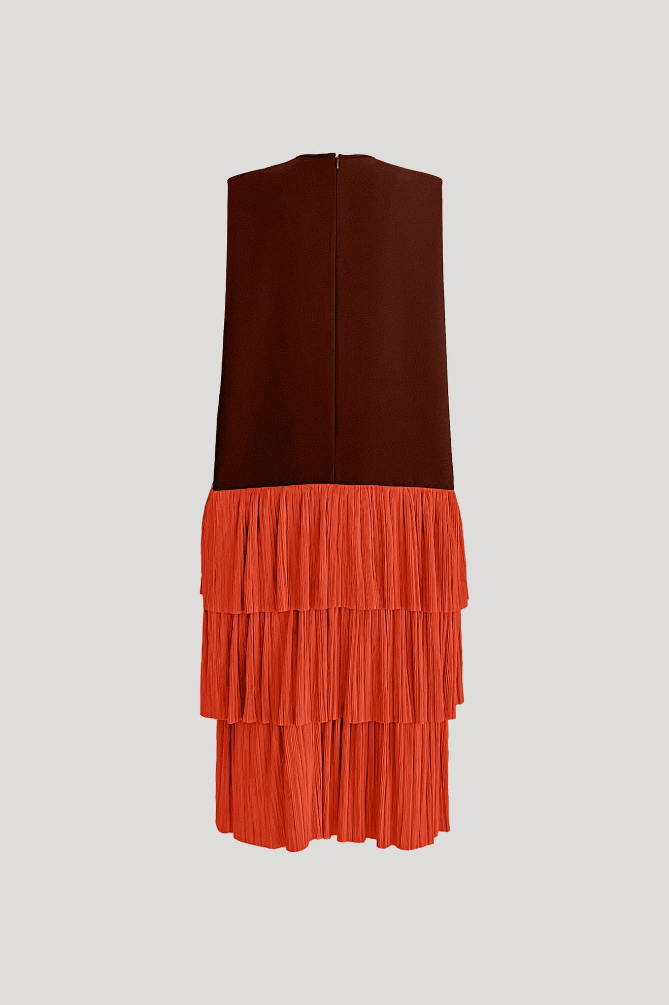 BLACKTIP Dress in Brick Orange/Orange Pleats