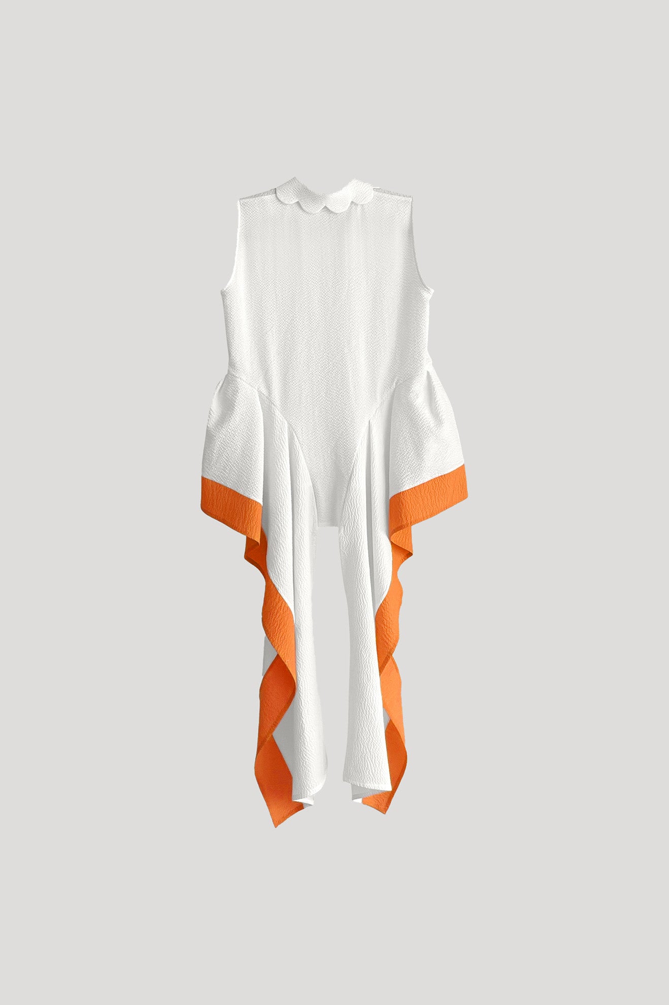 BLENNY Top in White/Orange