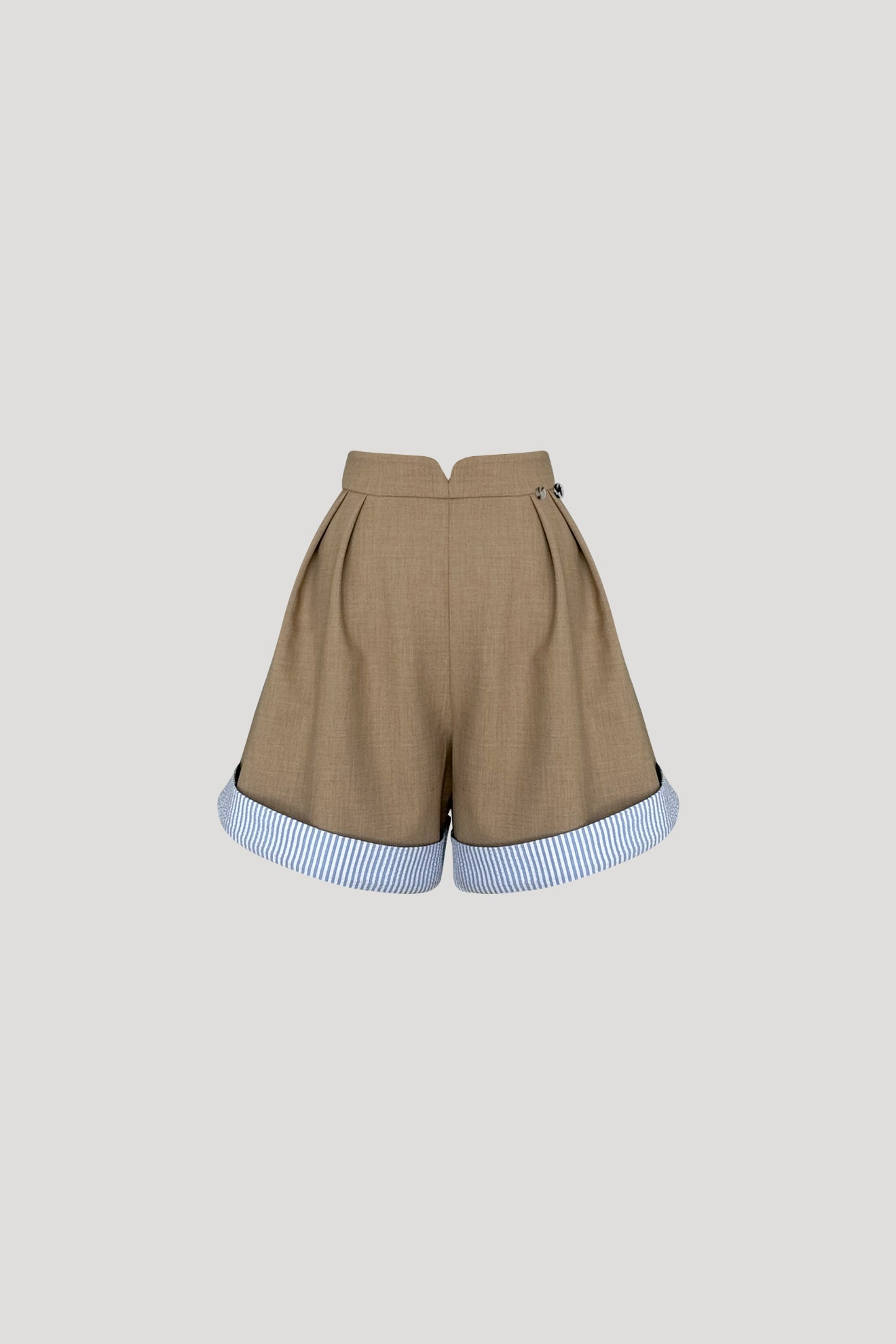 BOB Short in Shadow Brown/Blue Stripes