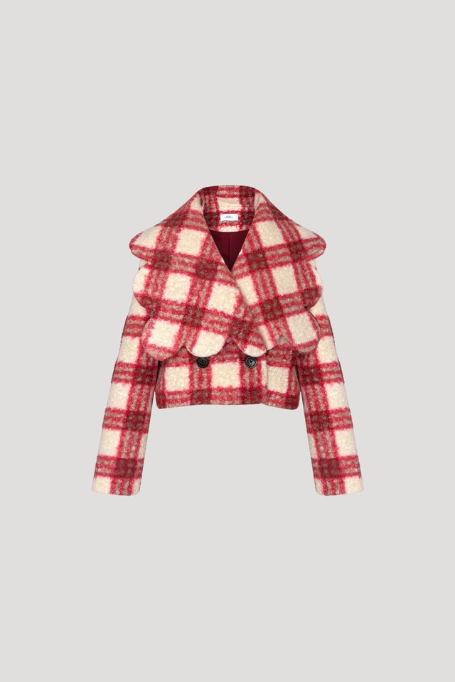 KAERU Jacket in Plaid Red