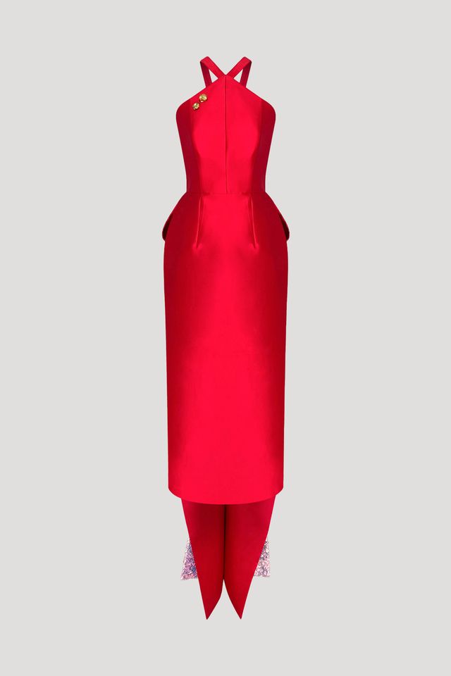 KOSUMOSU Dress in Sangria Red