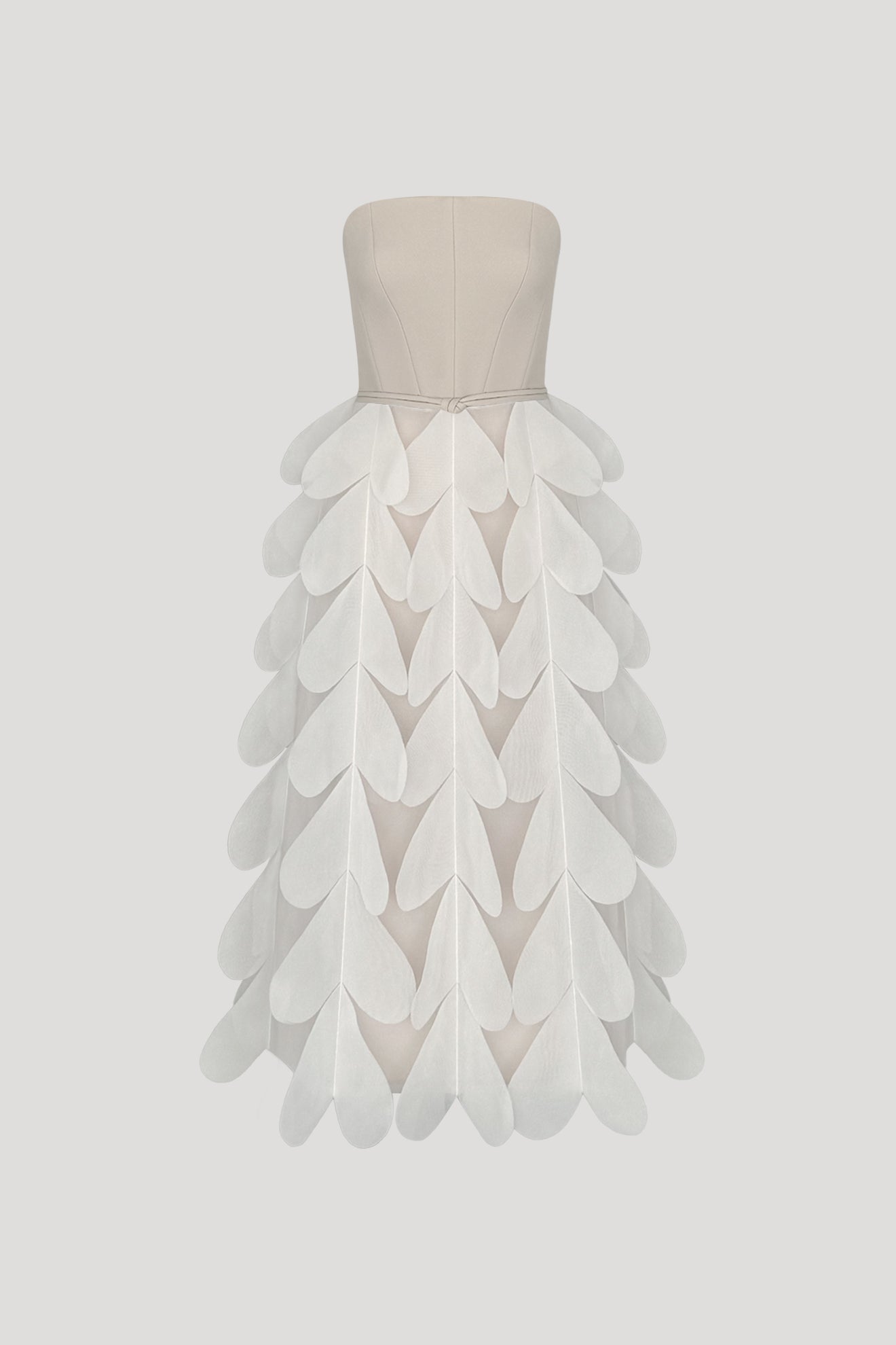 CABRIOLE Dress in Beige/White