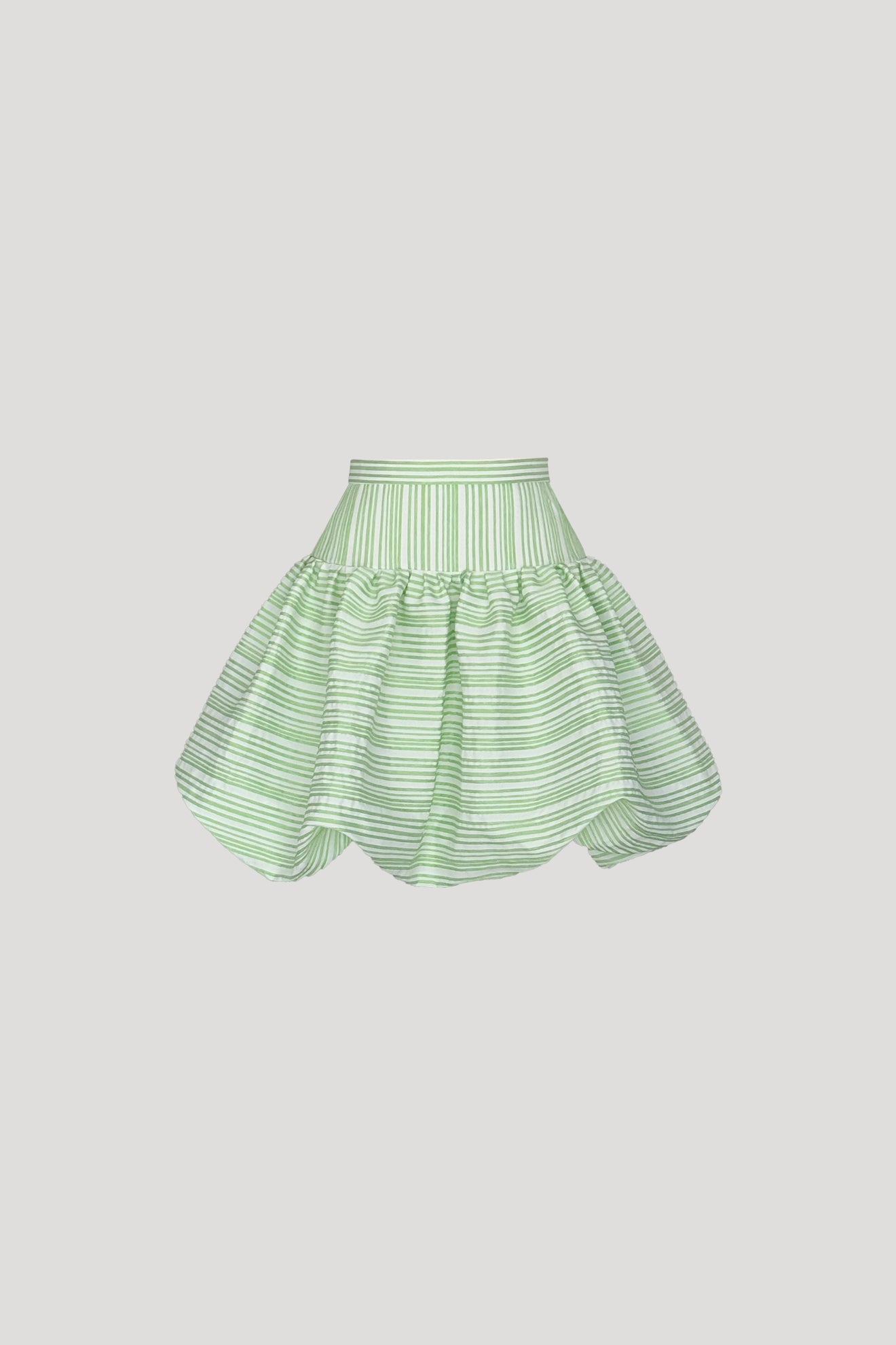 CAMBRE Skirt in Green Stripes