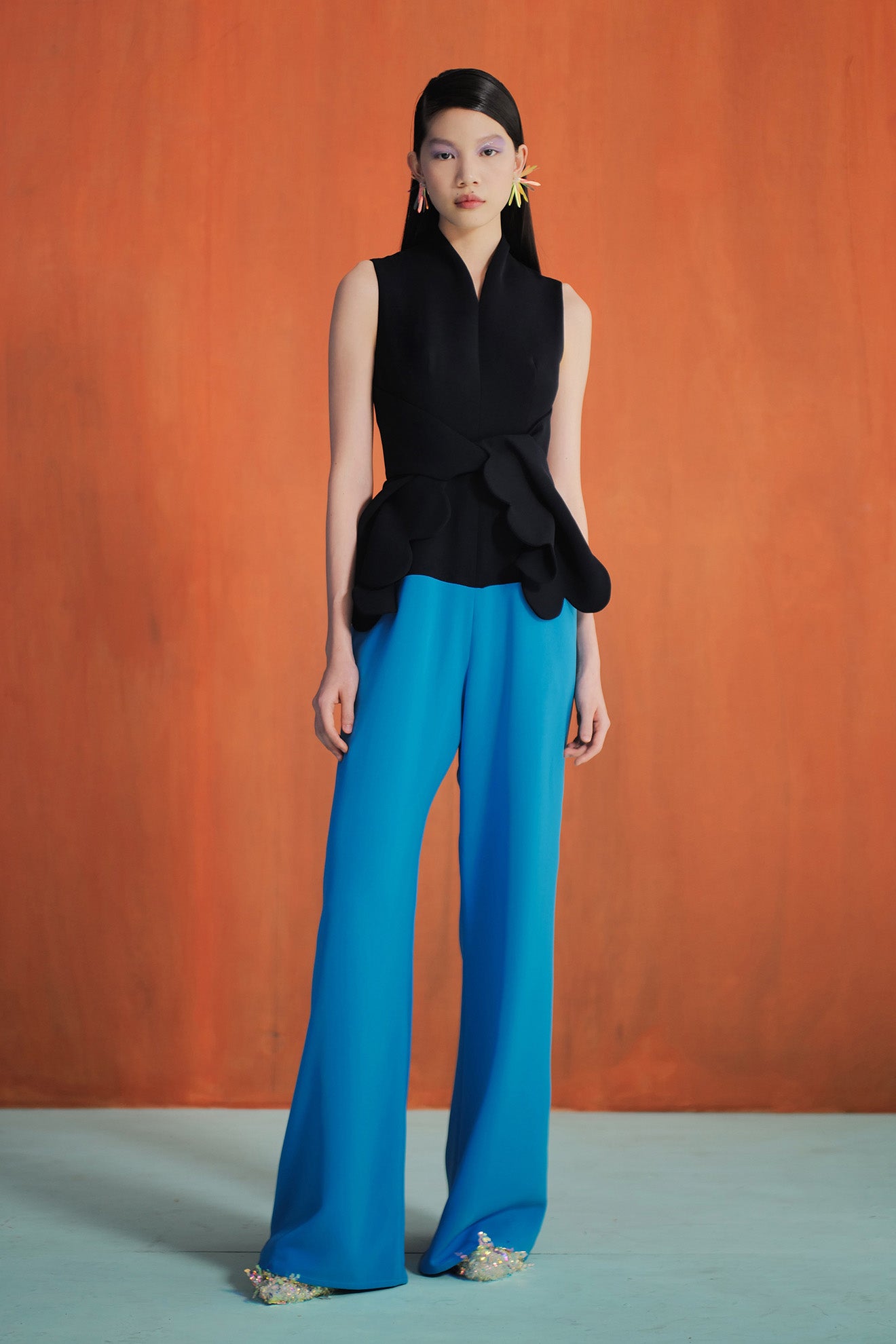 CANTABILE Jumpsuit in Dark Blue/Danube Blue