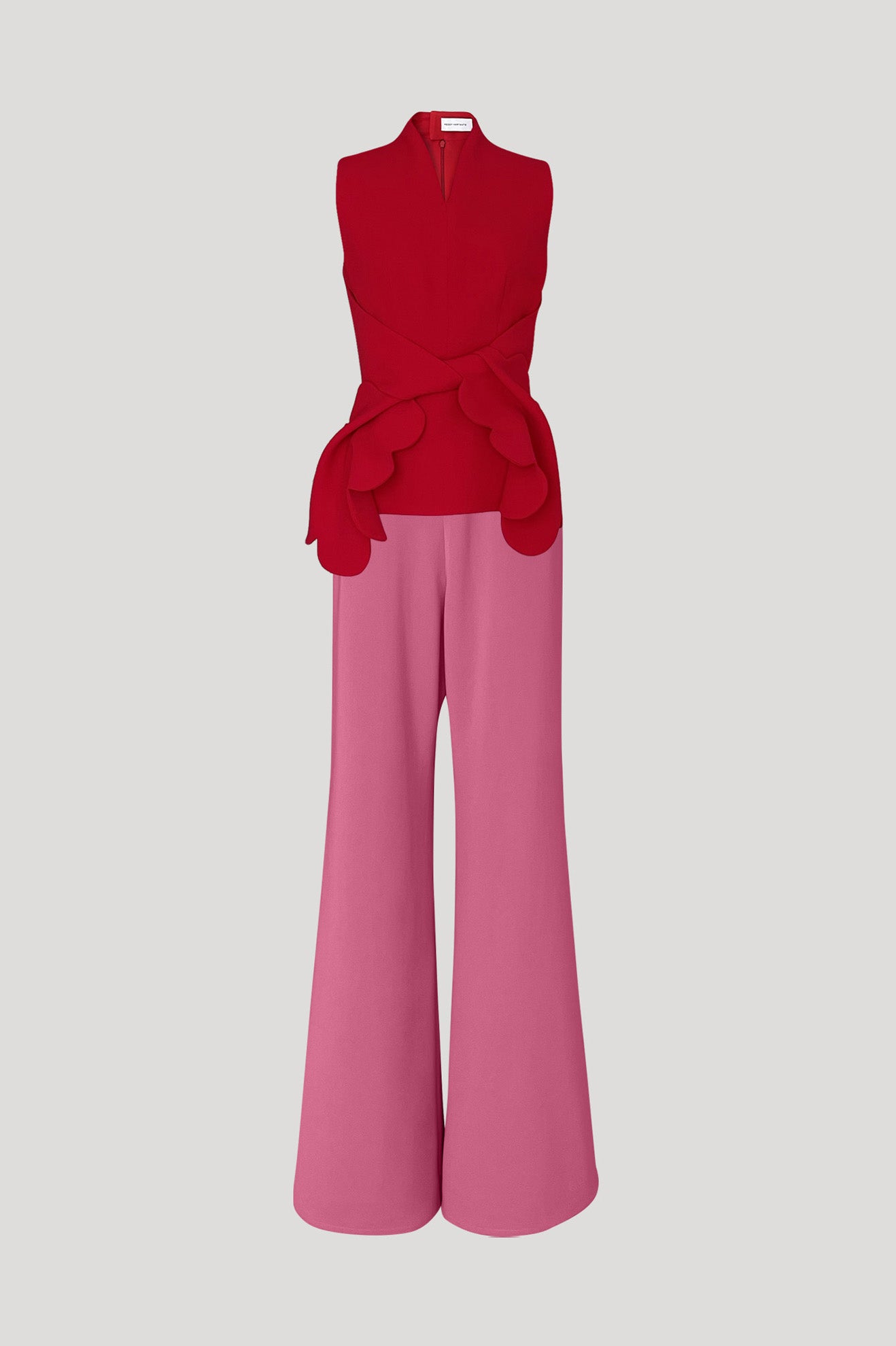 CANTABILE Jumpsuit in Brick Red/Fuchsia Pink