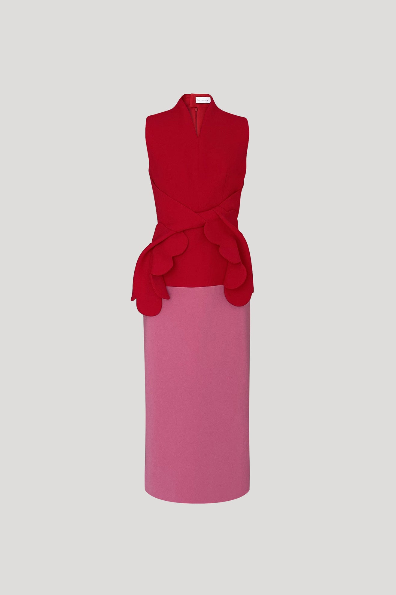 CAPELLA Dress in Brick Red/Fuchsia Pink