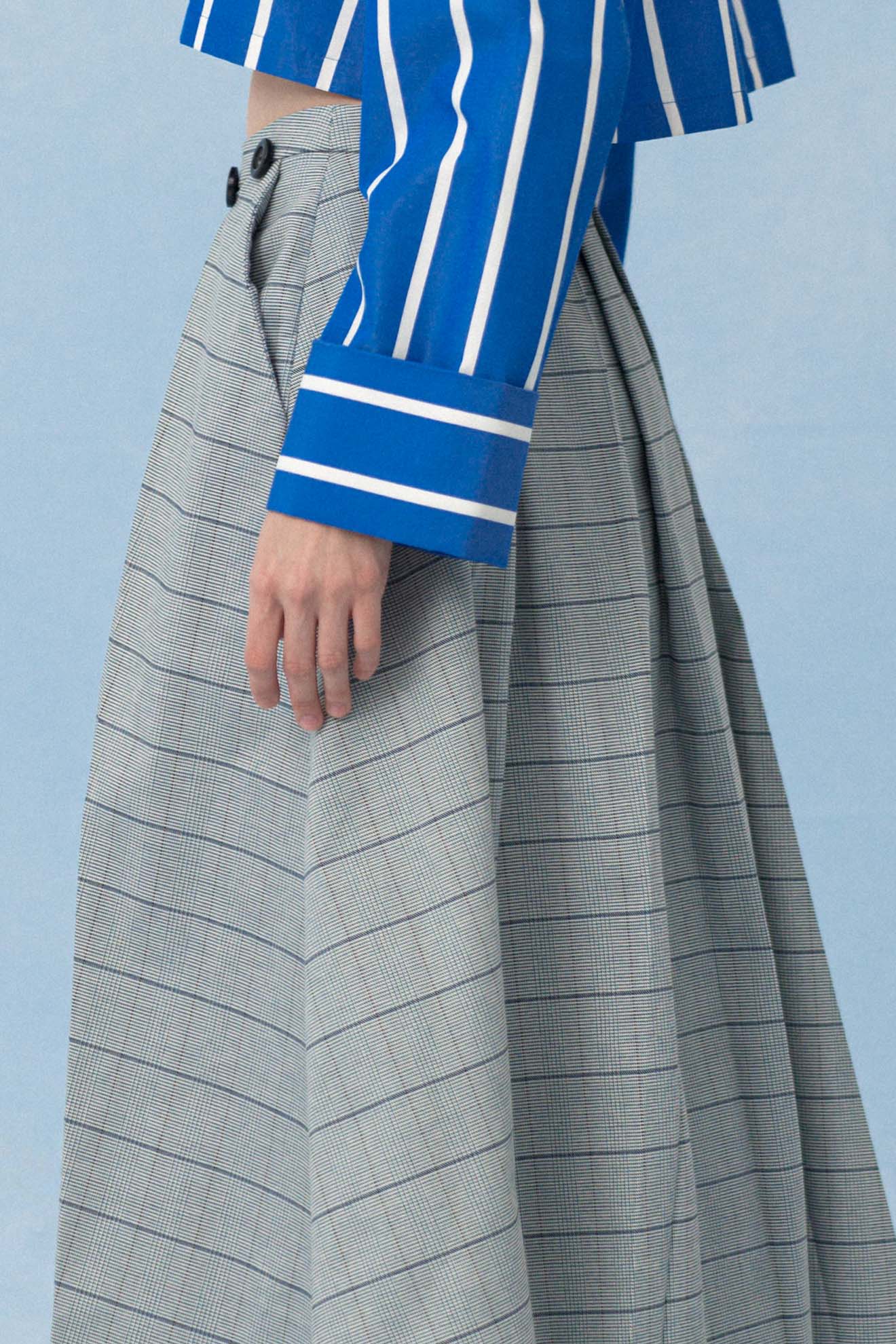 CARDO Skirt in Plaid Grey