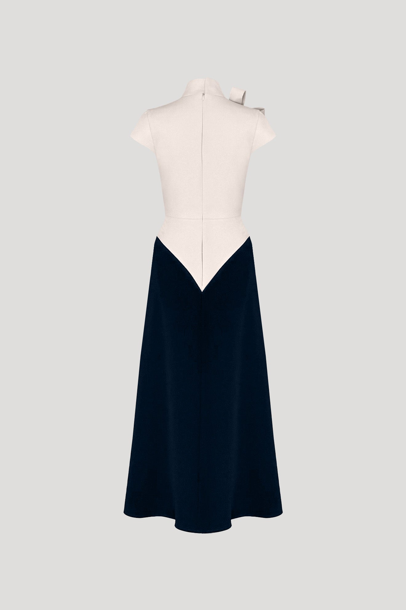 CHOUCHIN Dress in Bone White/Dark Blue