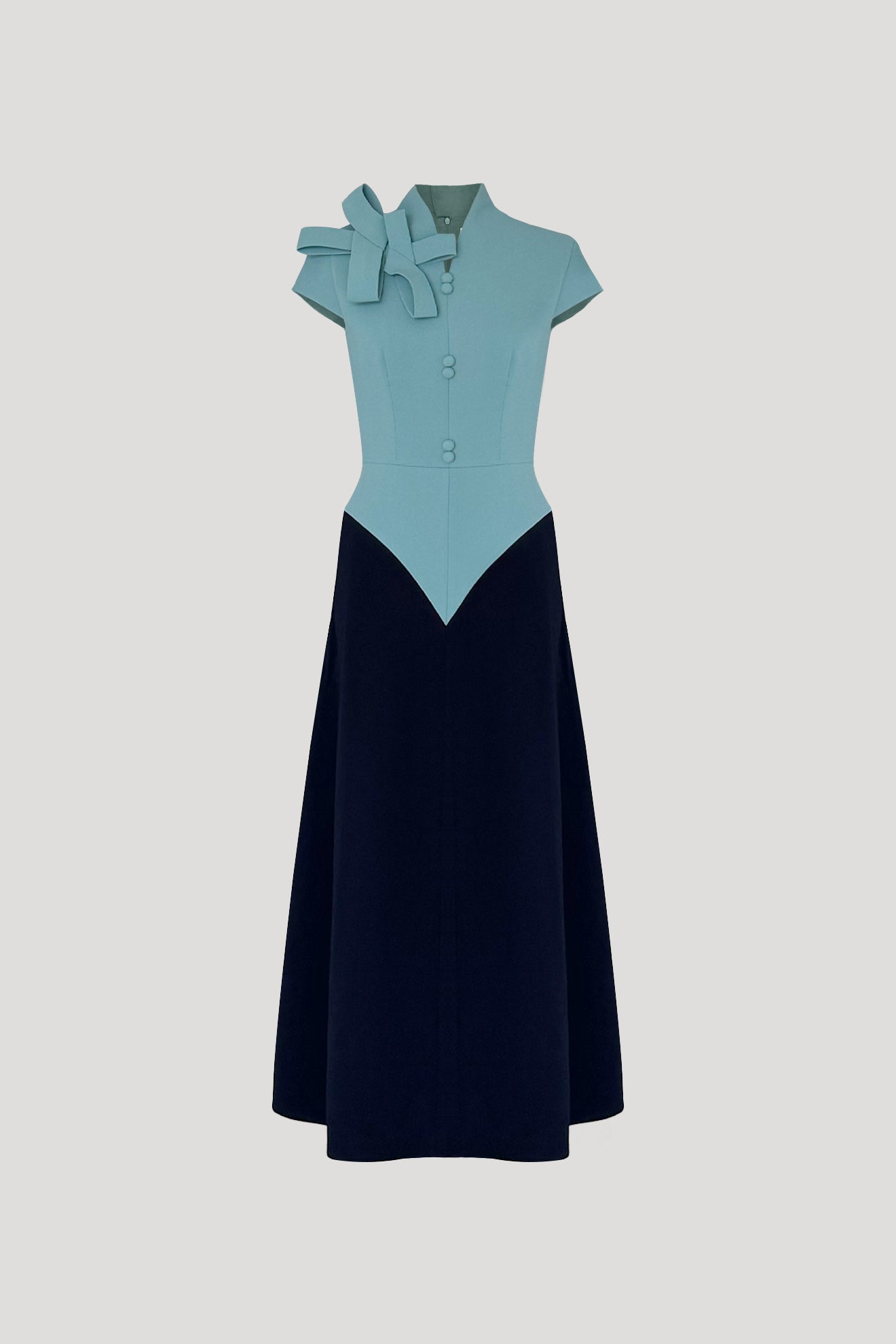 CHOUCHIN Dress in Mineral Green/Dark Blue
