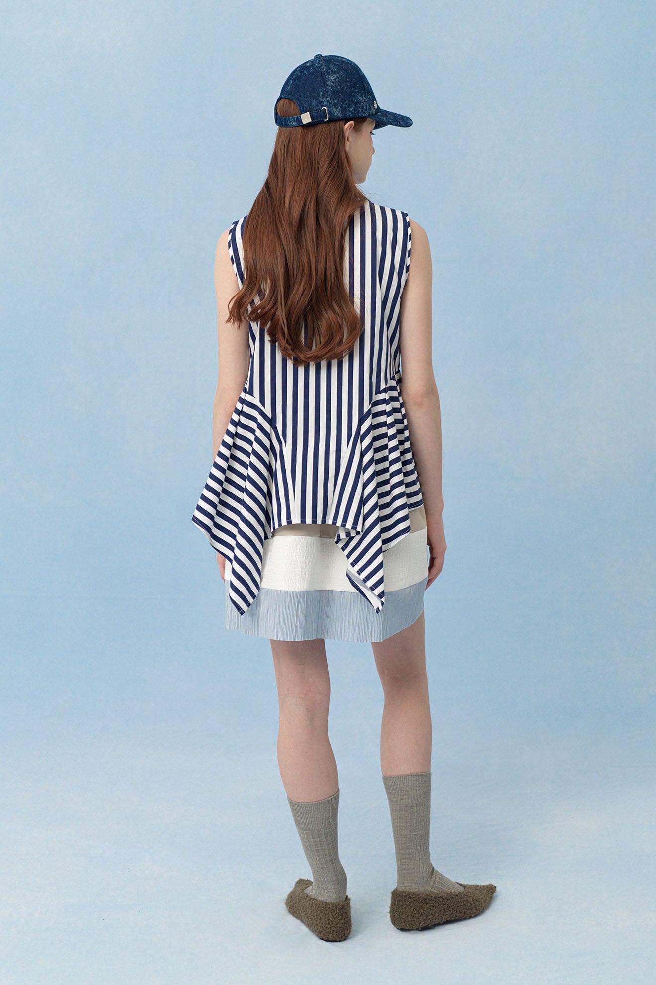 CLAW Top in Navy Stripes