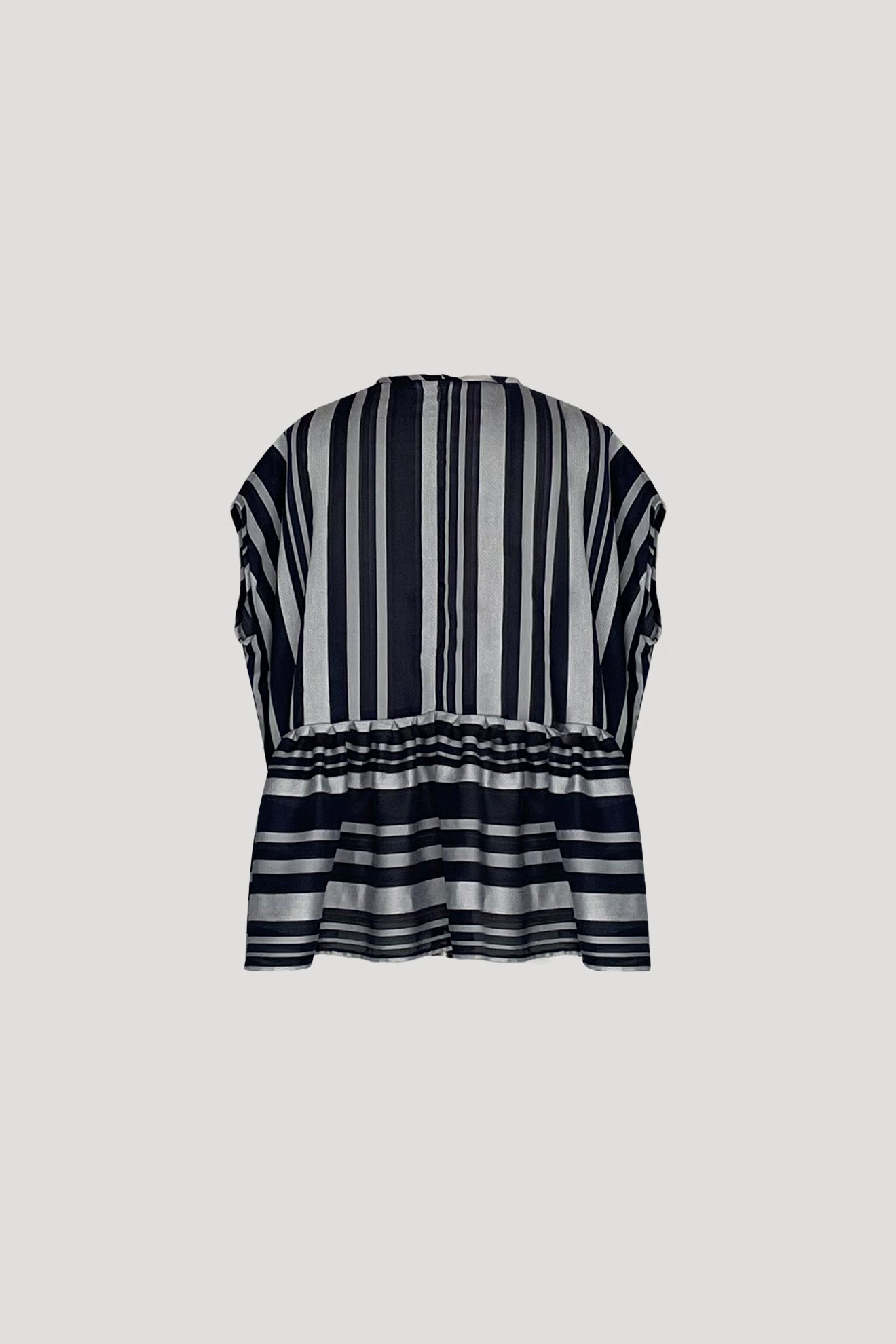 COMPOUND Top in Navy Stripes