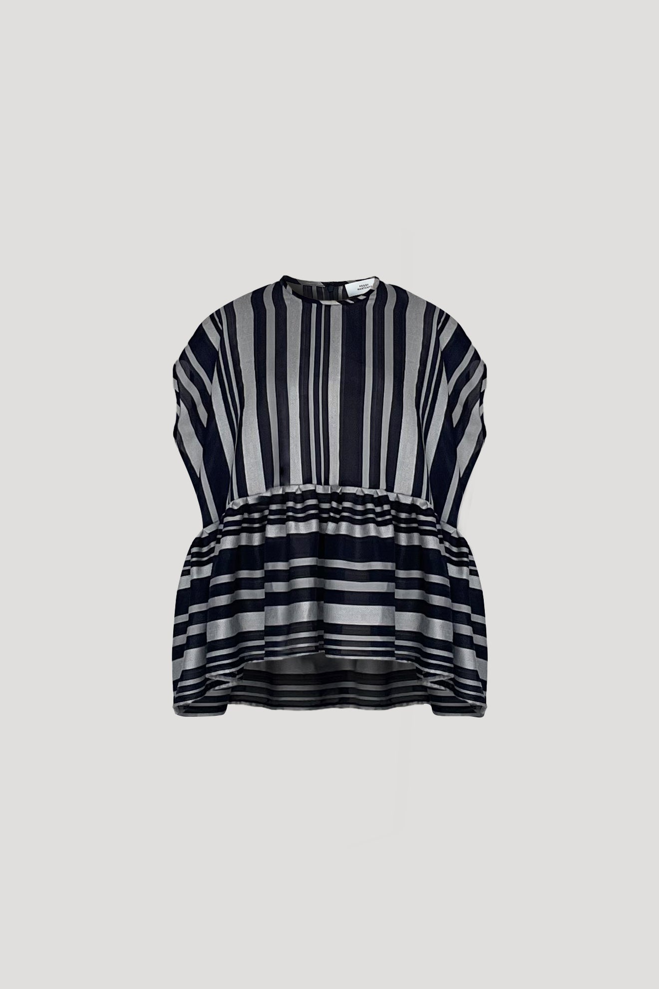 COMPOUND Top in Navy Stripes