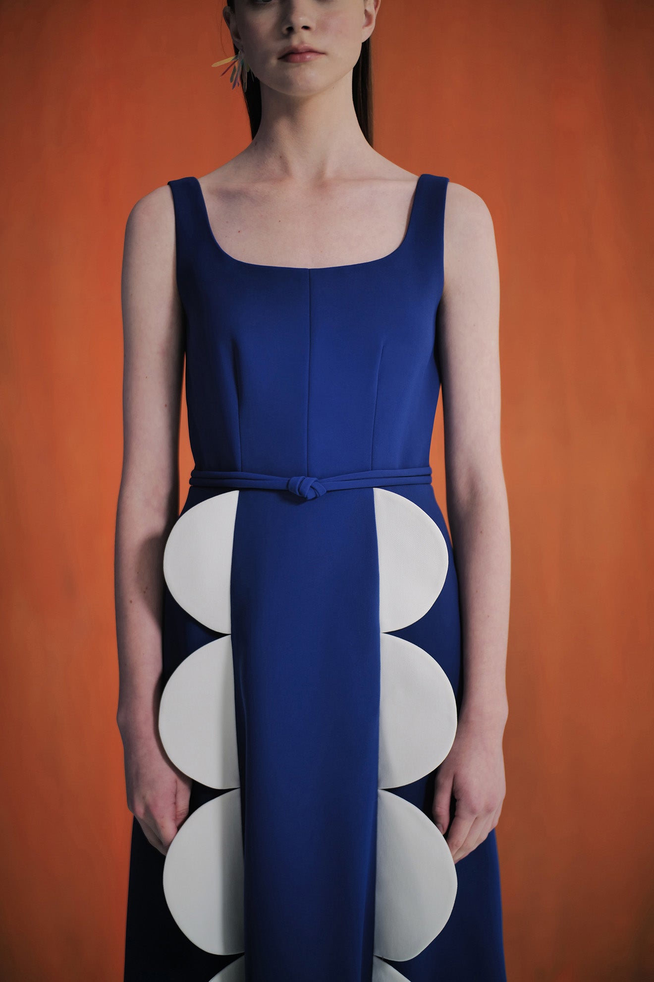 CONCERTO Dress in Cerulean Blue/Bone White