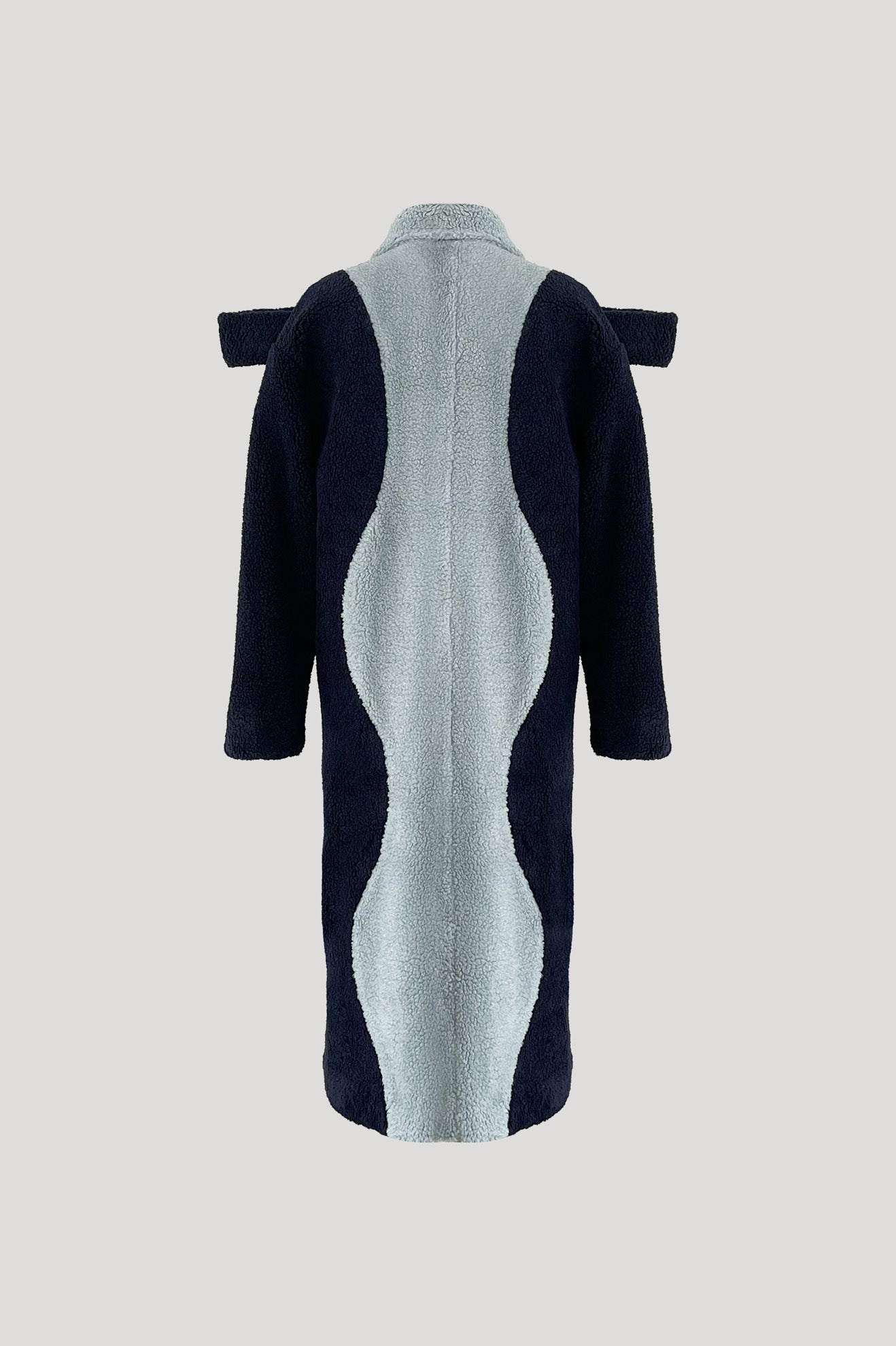 CRUSTACEAN Coat in Dark Blue/Bud Green