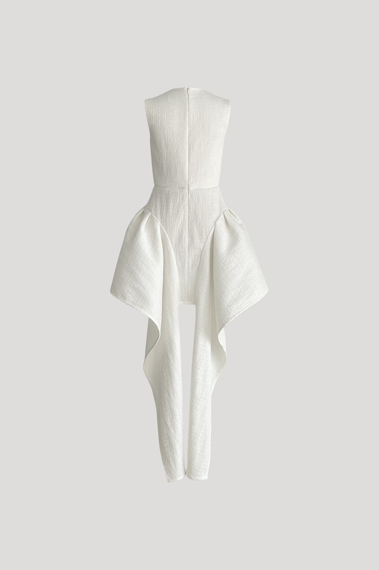 CUTTLEFISH Dress in Crinkled White