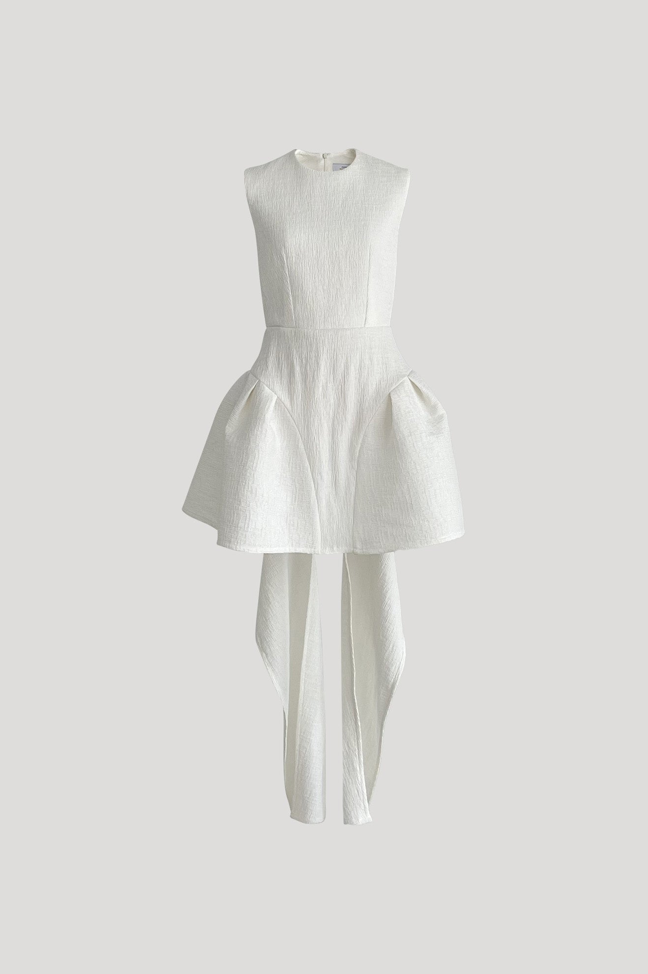 CUTTLEFISH Dress in Crinkled White