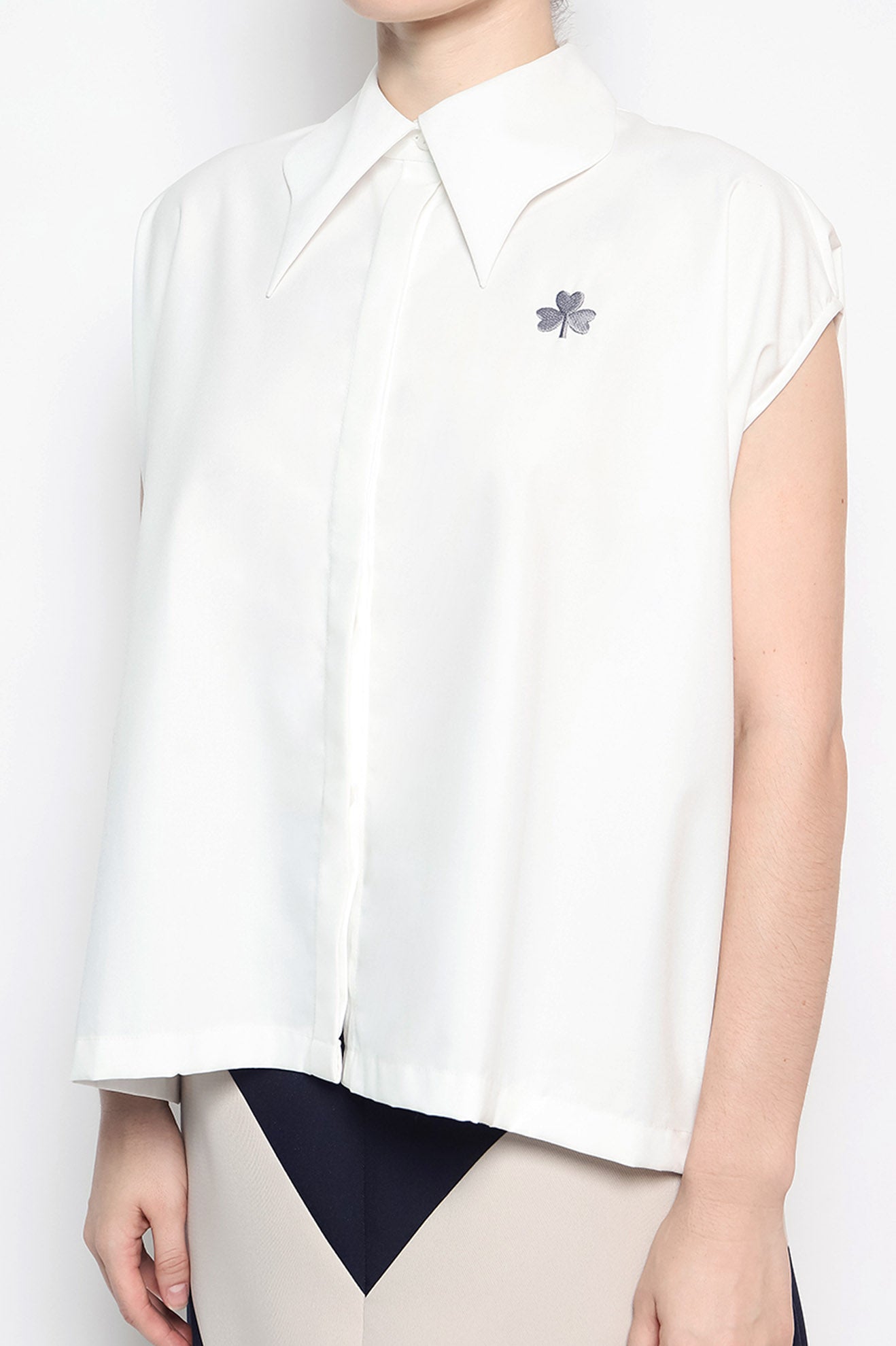 CYCLIC Top in Grey Logo