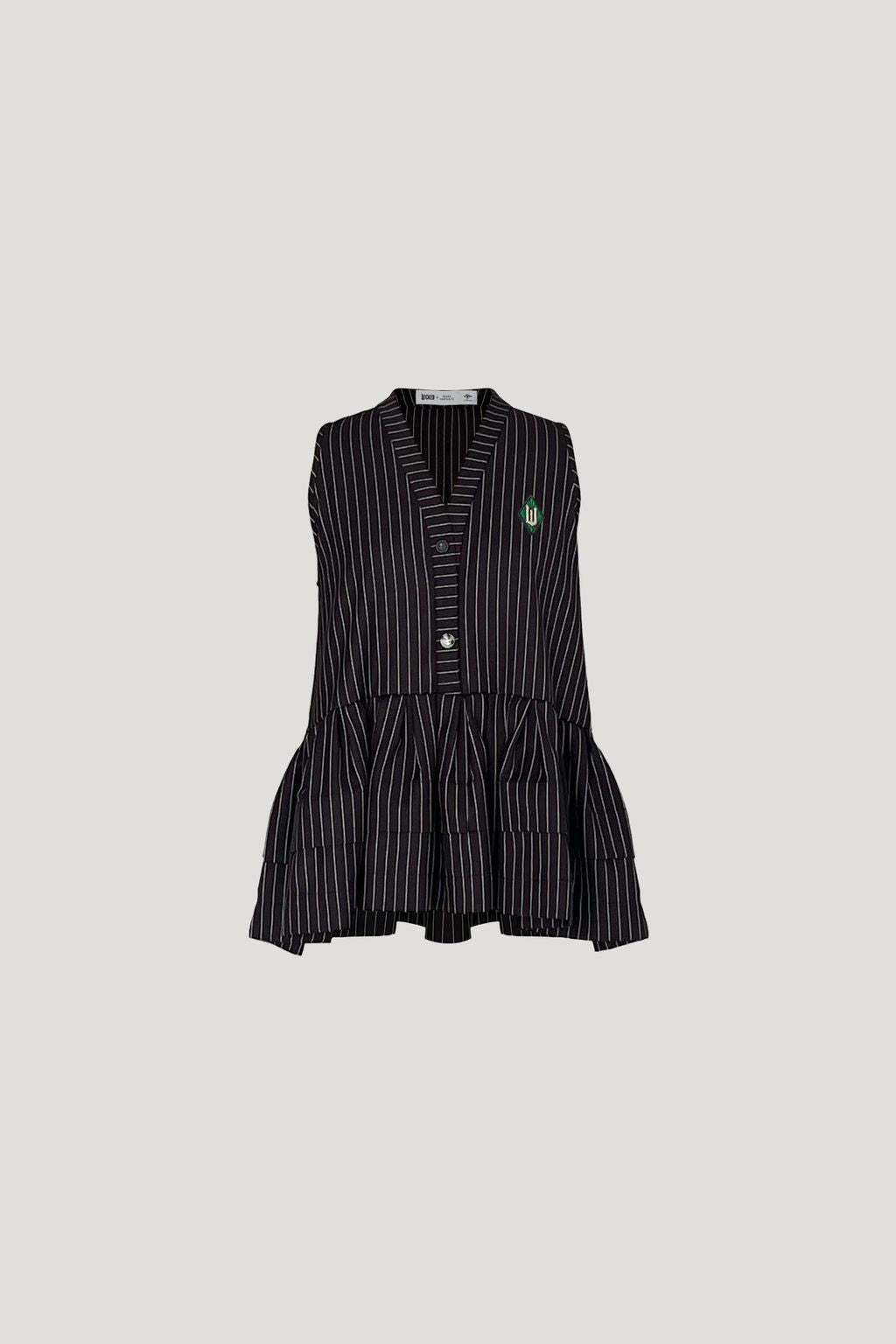 VINKUS Top in Black Stripes