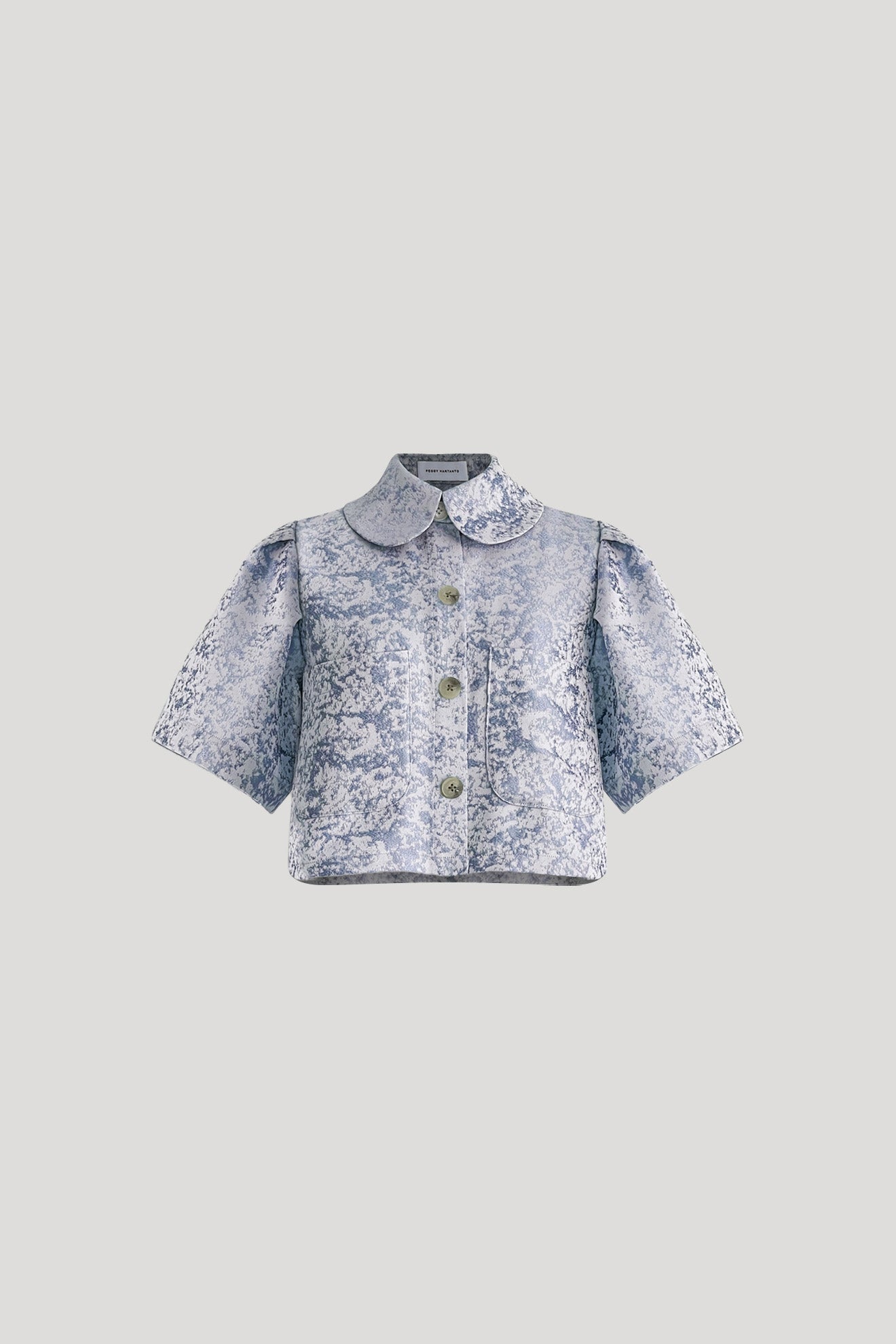 DATUS Top in Jacquard Blue