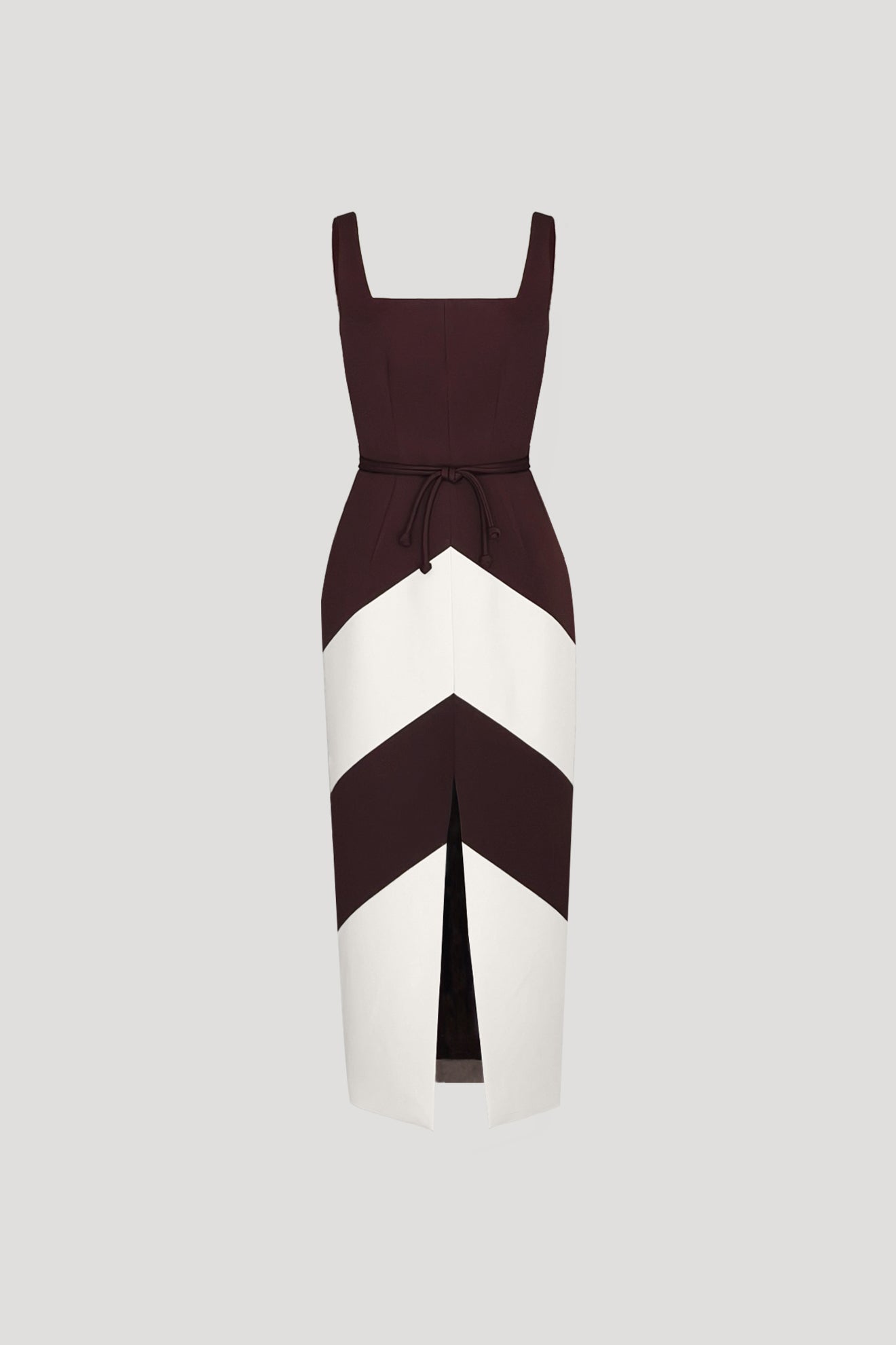 ELYTRON Dress in Walnut Brown/Beige
