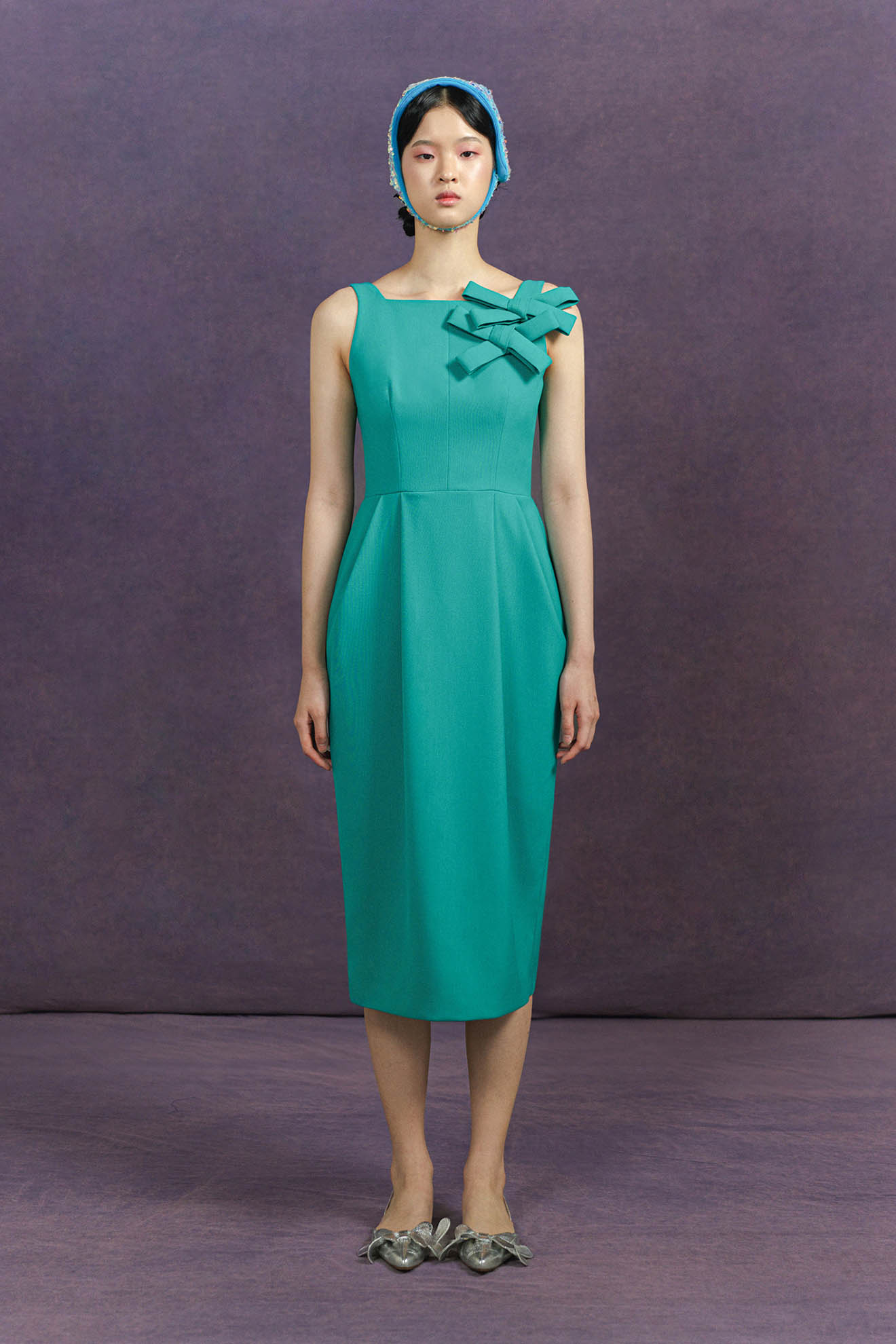 ENTOURNANT Dress in Turquoise Blue