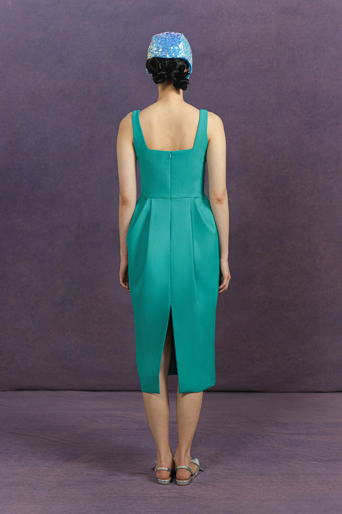 ENTOURNANT Dress in Turquoise Blue