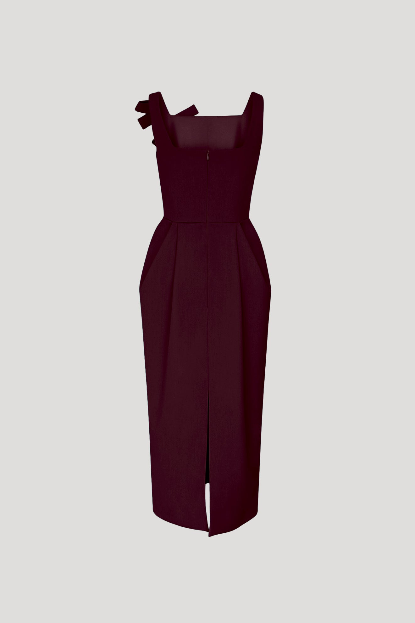 ENTOURNANT Dress in Mahogany Wine