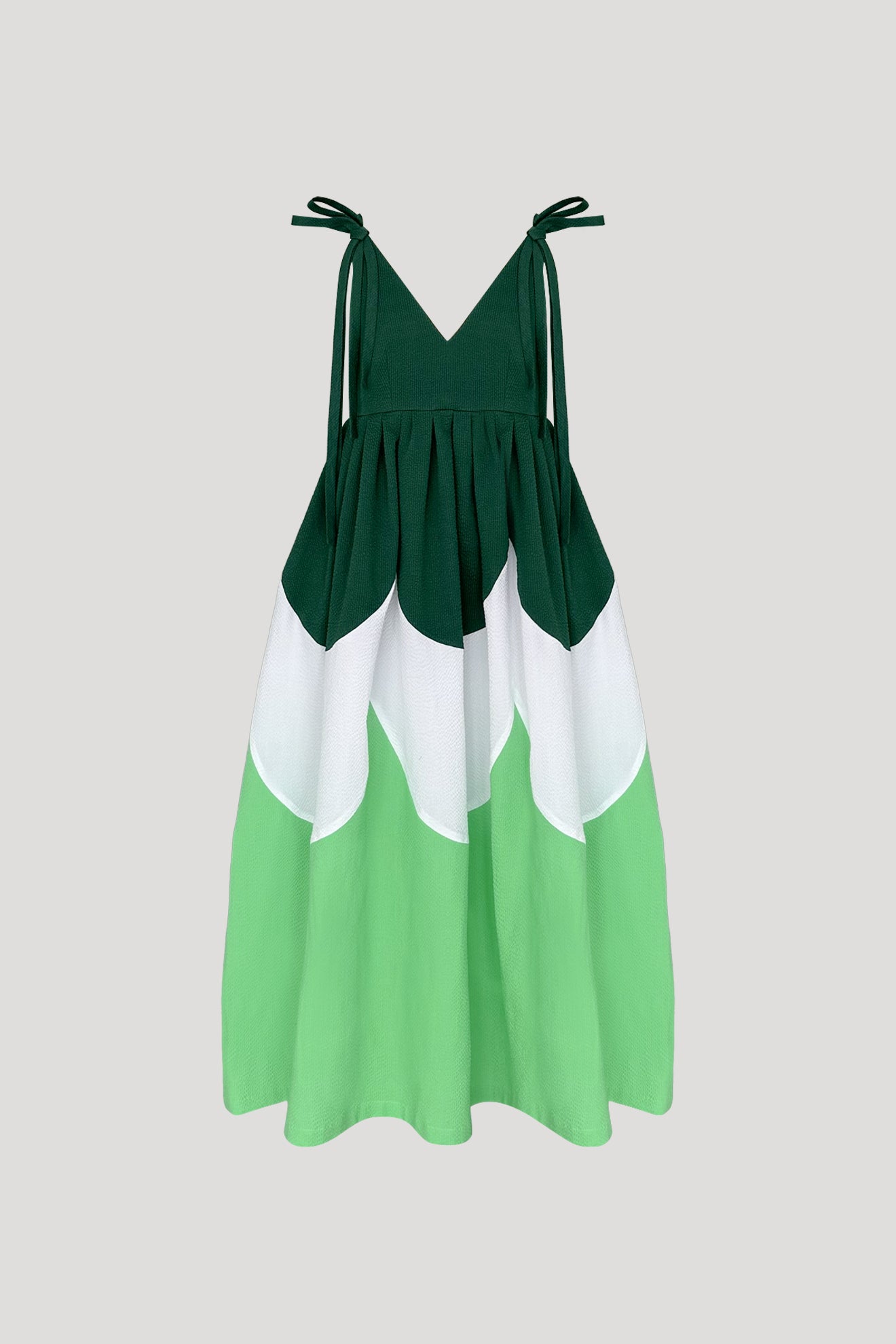 ENTRECHAT Dress in Dark Green/Fern Green