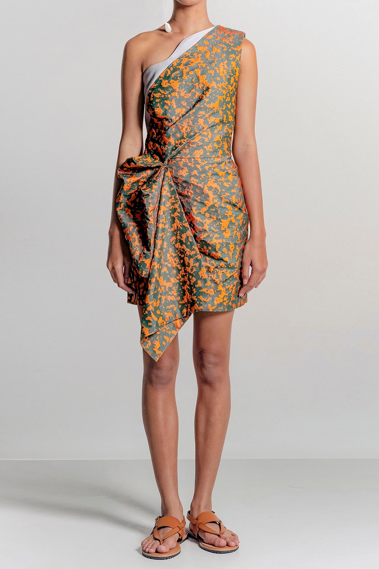 ESMERALDA Dress in Jacquard Orange