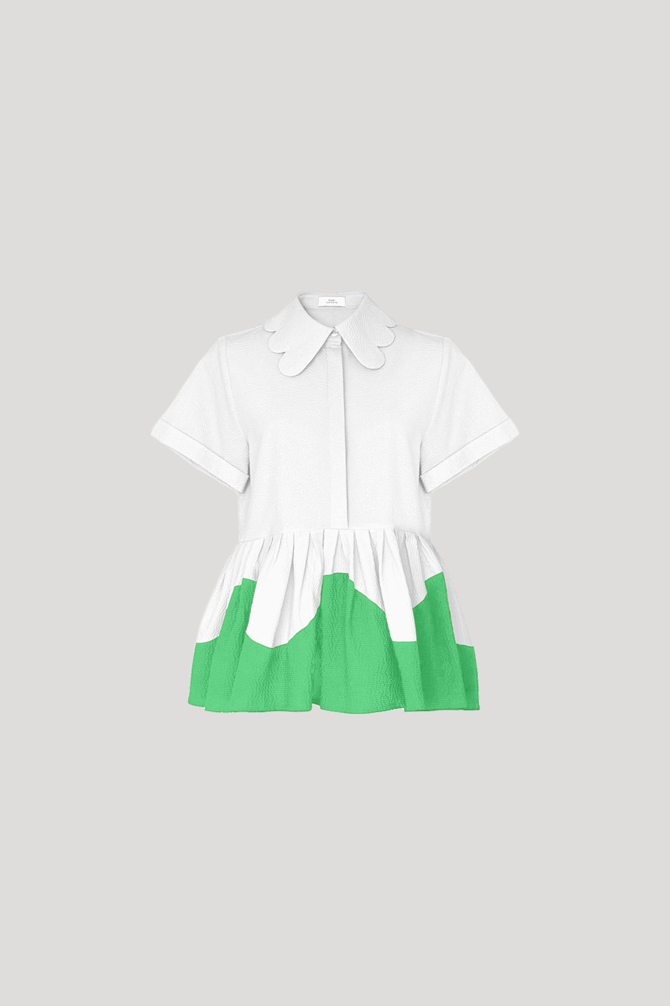 FANFIN Top in White/Fern Green