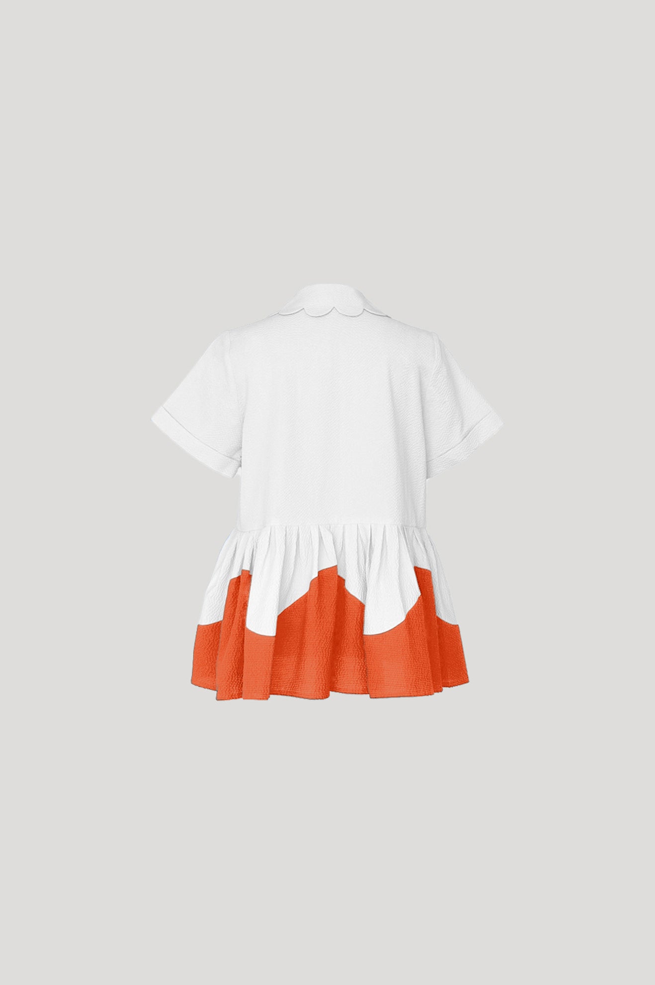 FANFIN Top in White/Orange