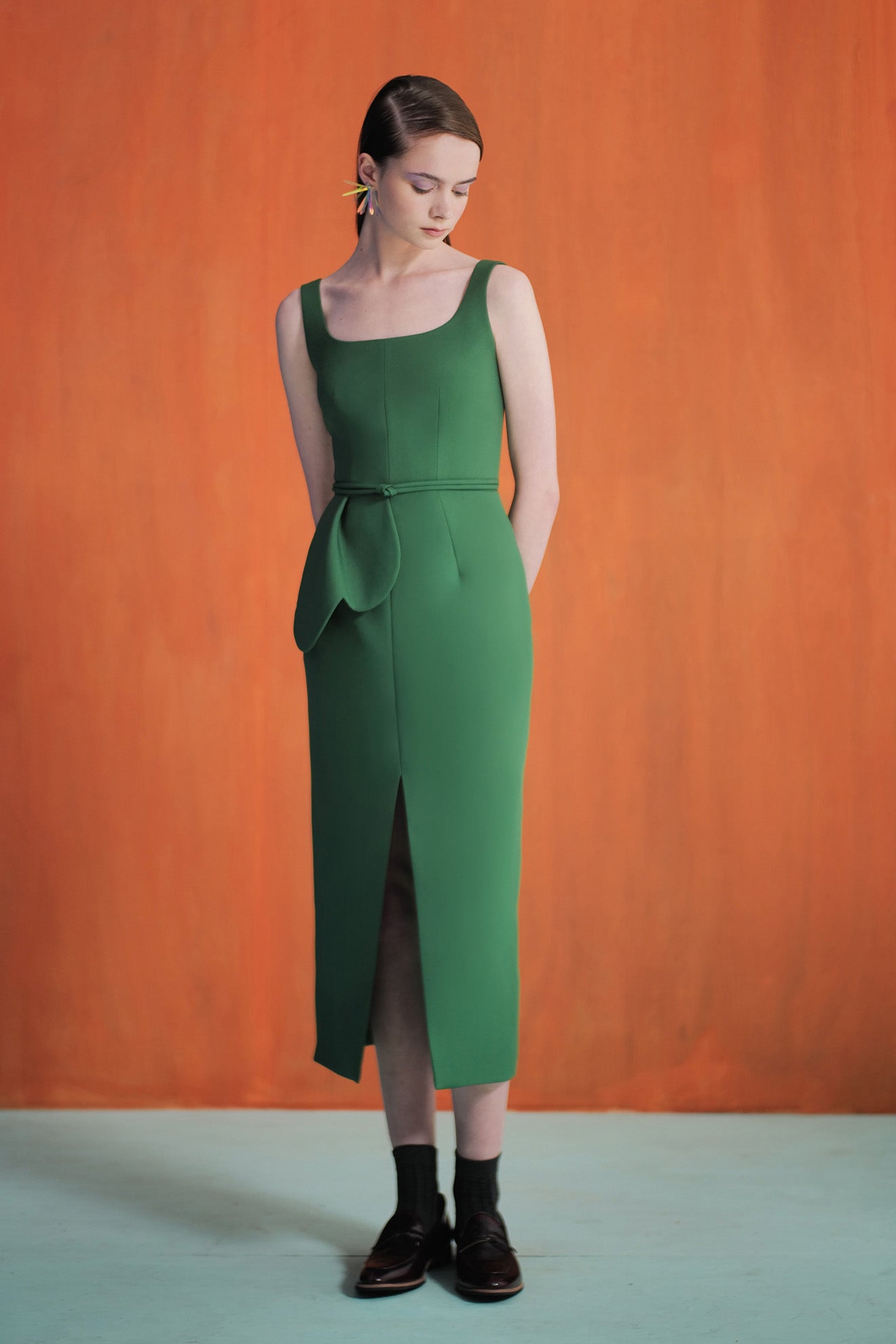 FERMATA Dress in Mineral Green