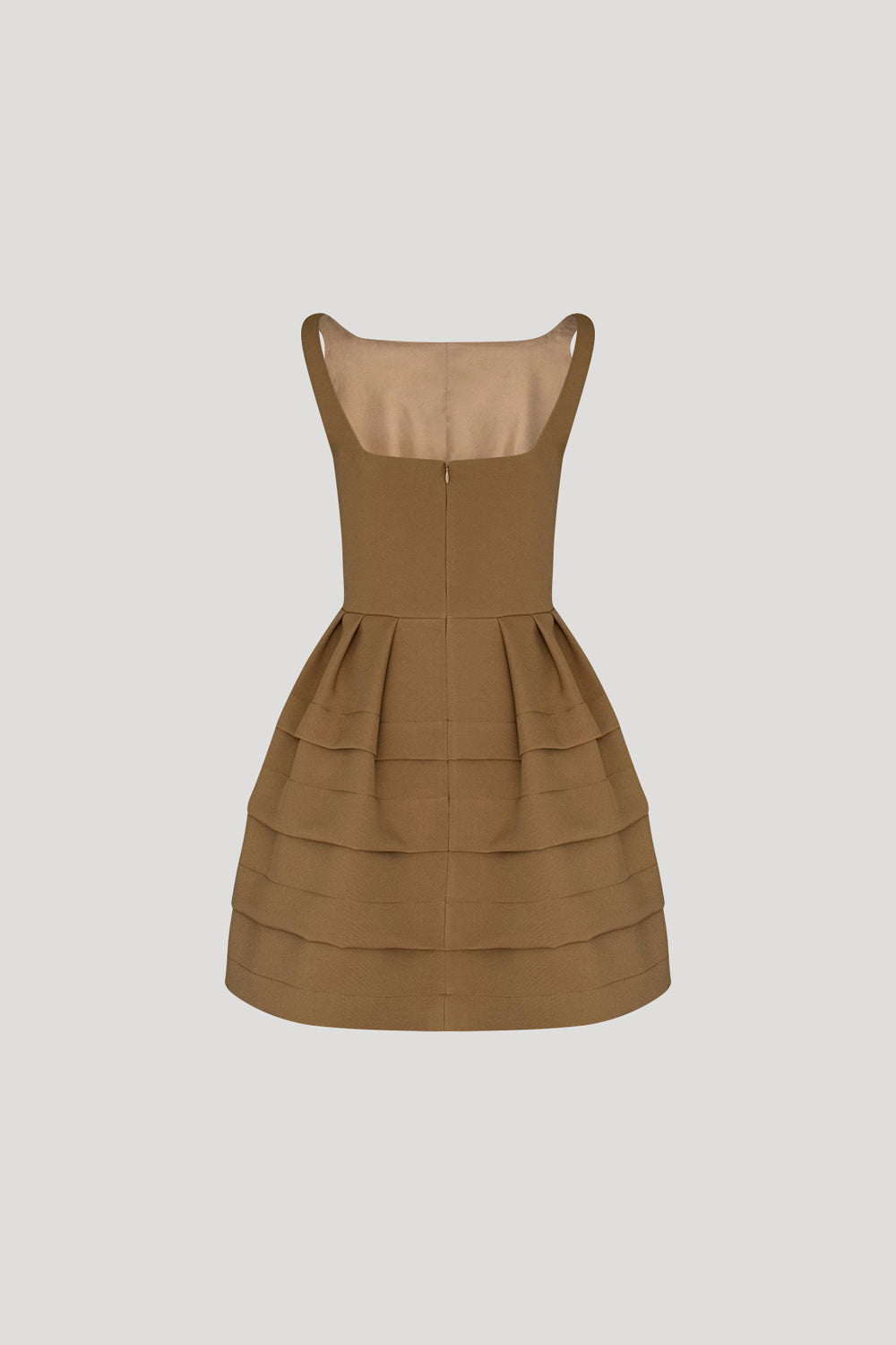 FESTIN Dress in Leather Brown