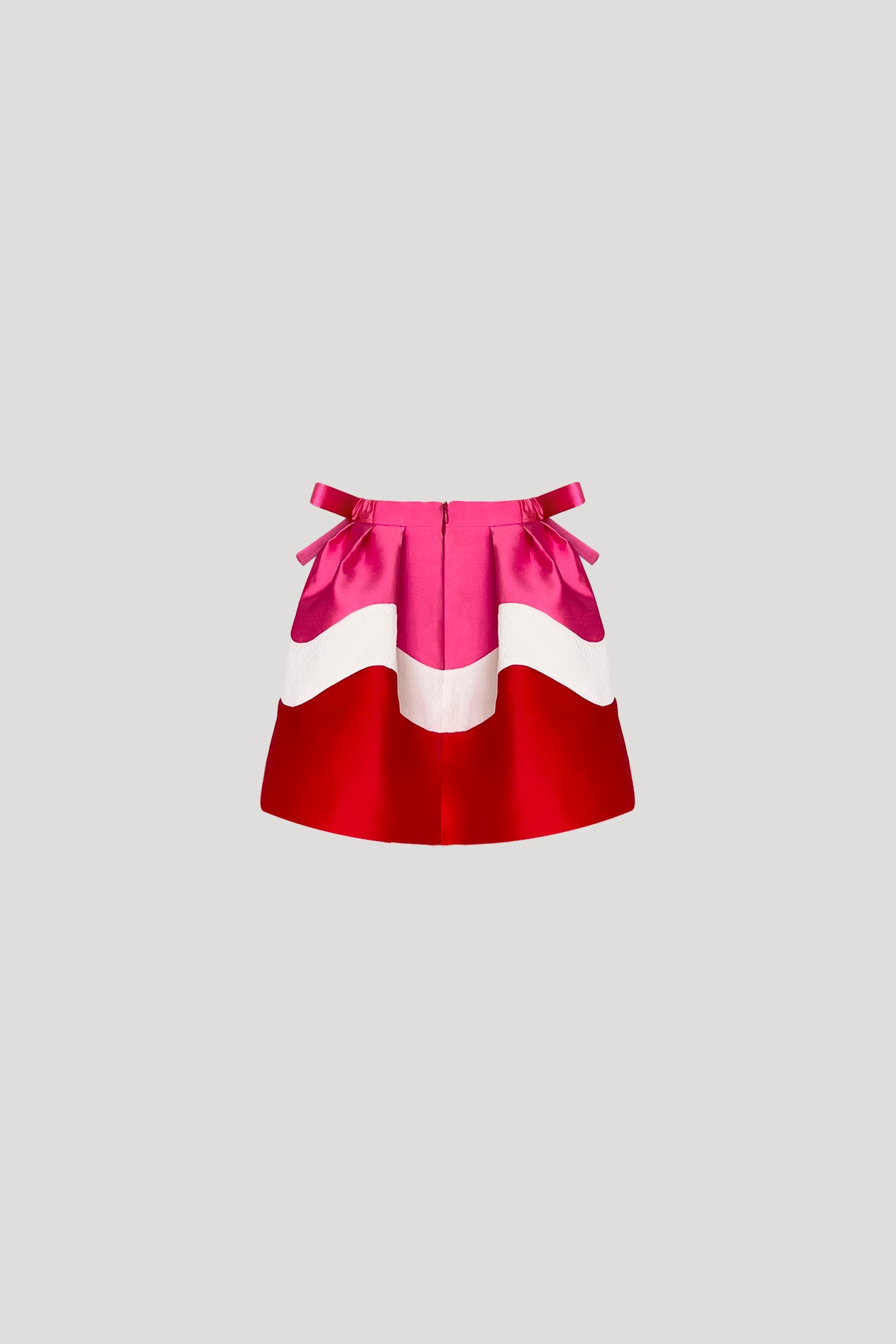 FESTOON Skirt in Neon Pink/Sangria Red