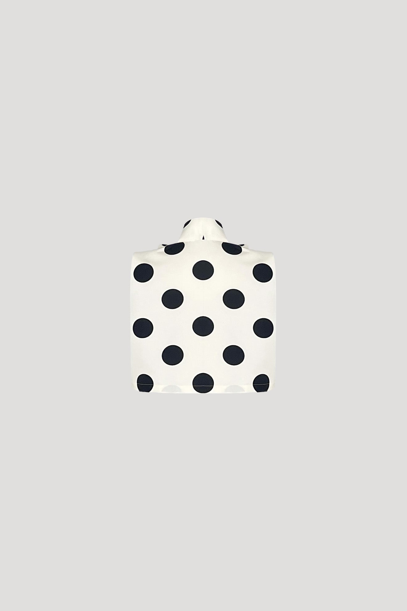 FUGU Top in Black Dot on White