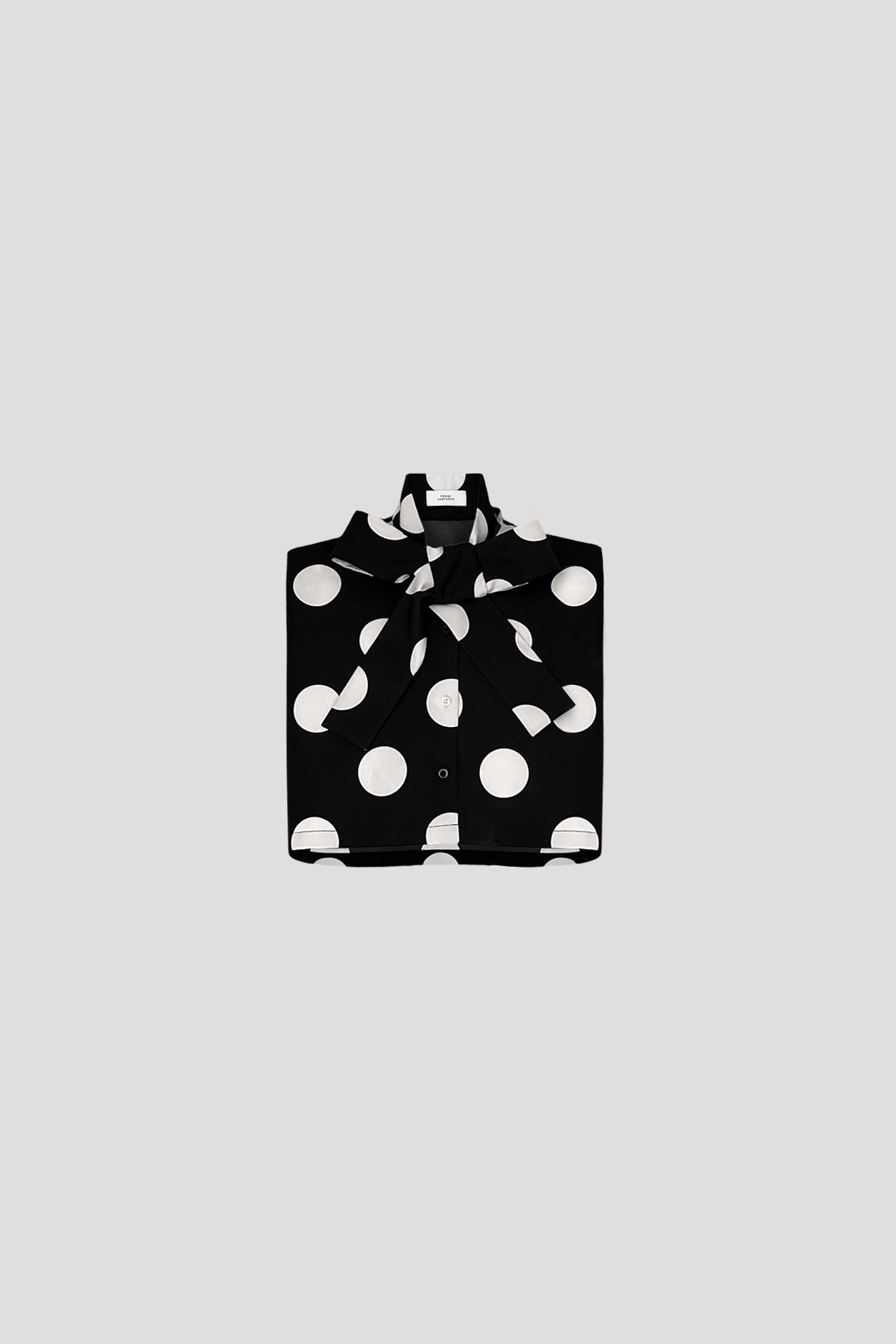 FUGU Top in White Dot on Black
