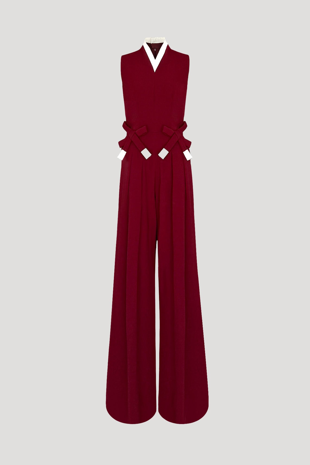 FUKURO Jumpsuit in Wine Red