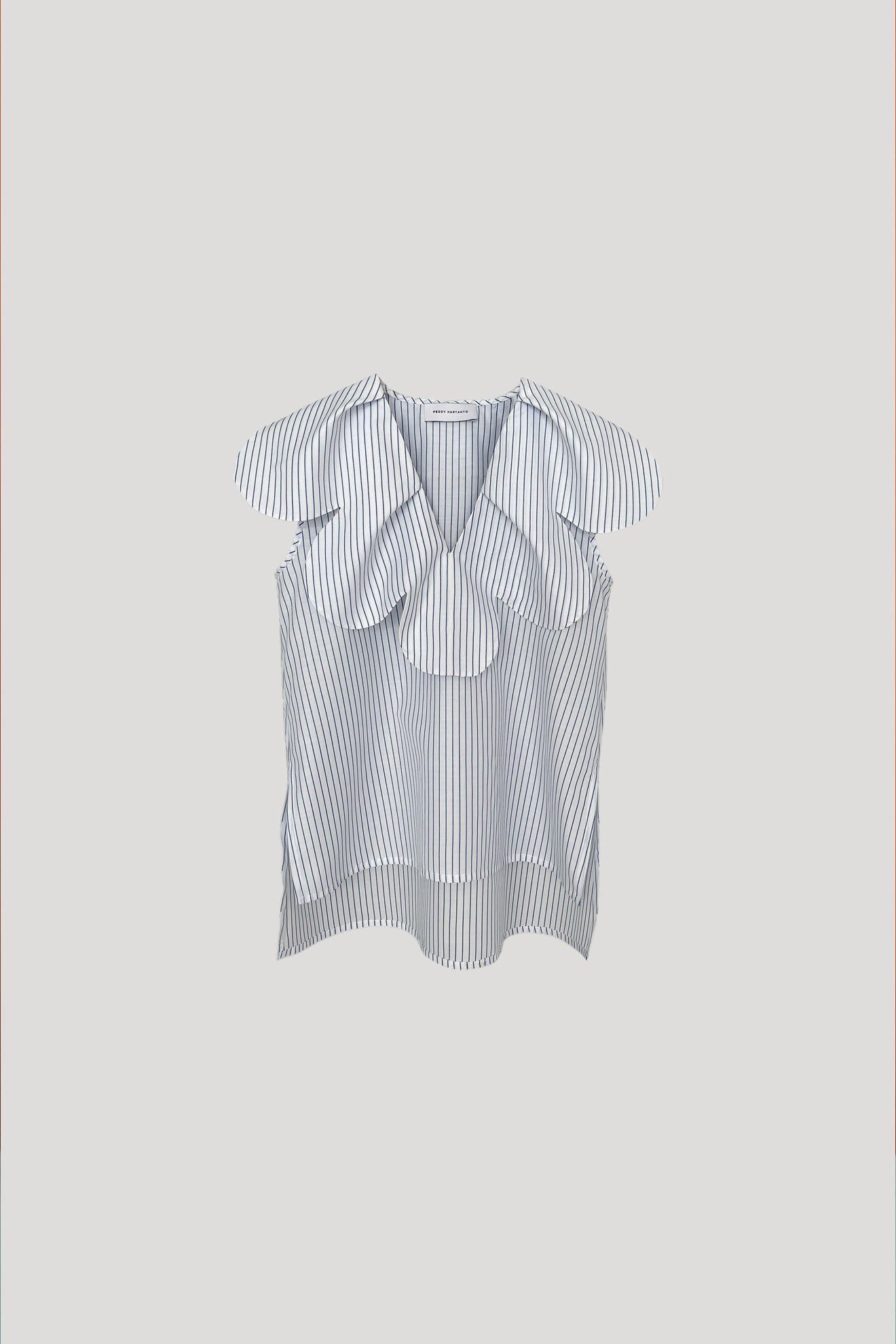 FUOCO Top in Thin Blue Stripes